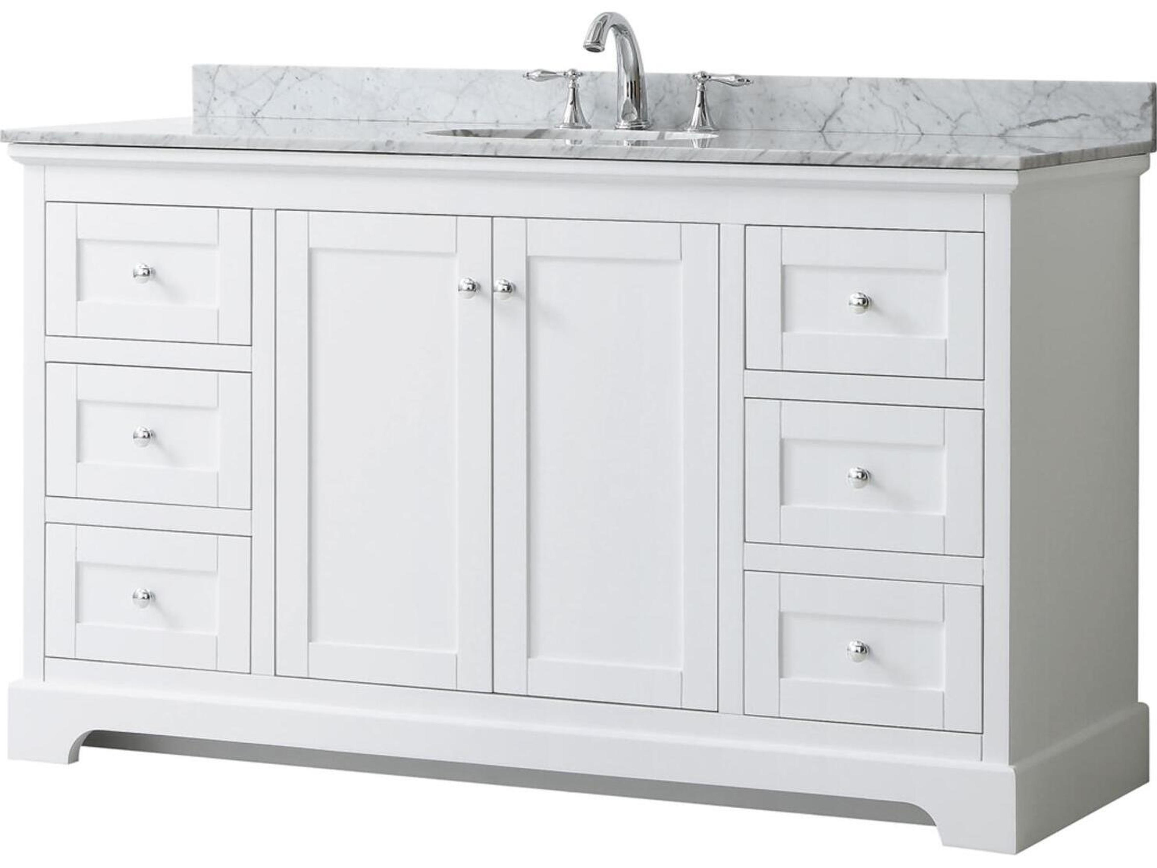 Avery 60" White Vanity