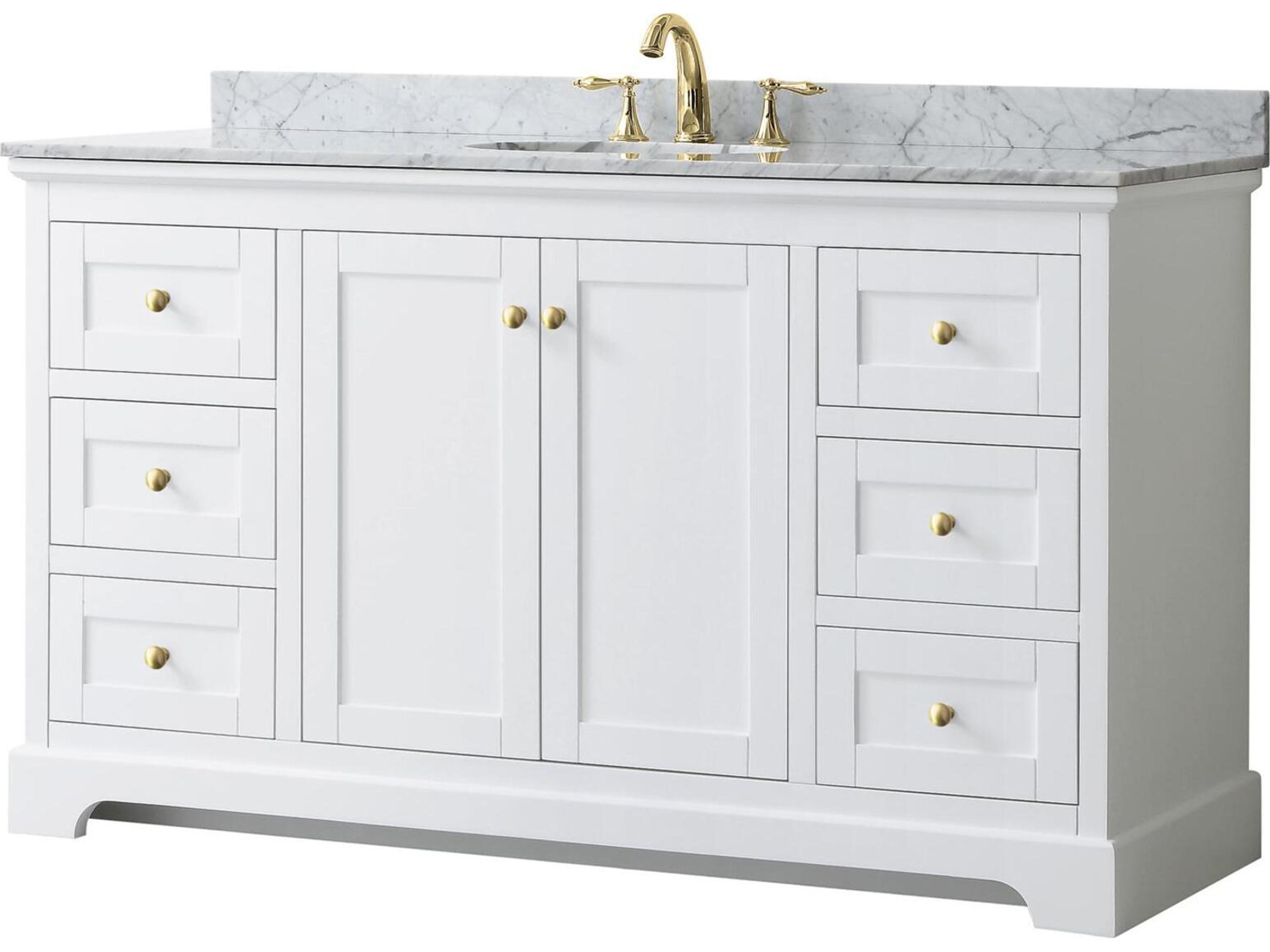 Wyndham Collection Avery 60" White Vanity