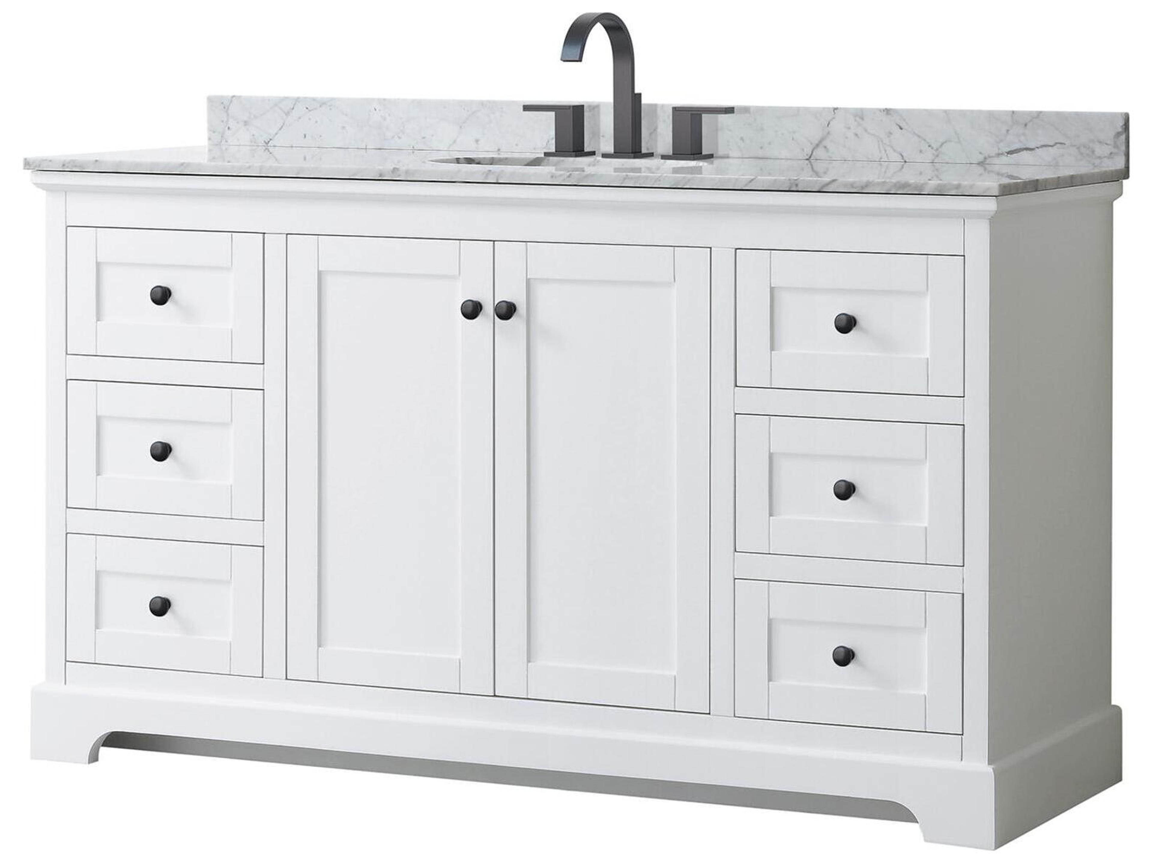 Wyndham Collection Avery 60" White Vanity