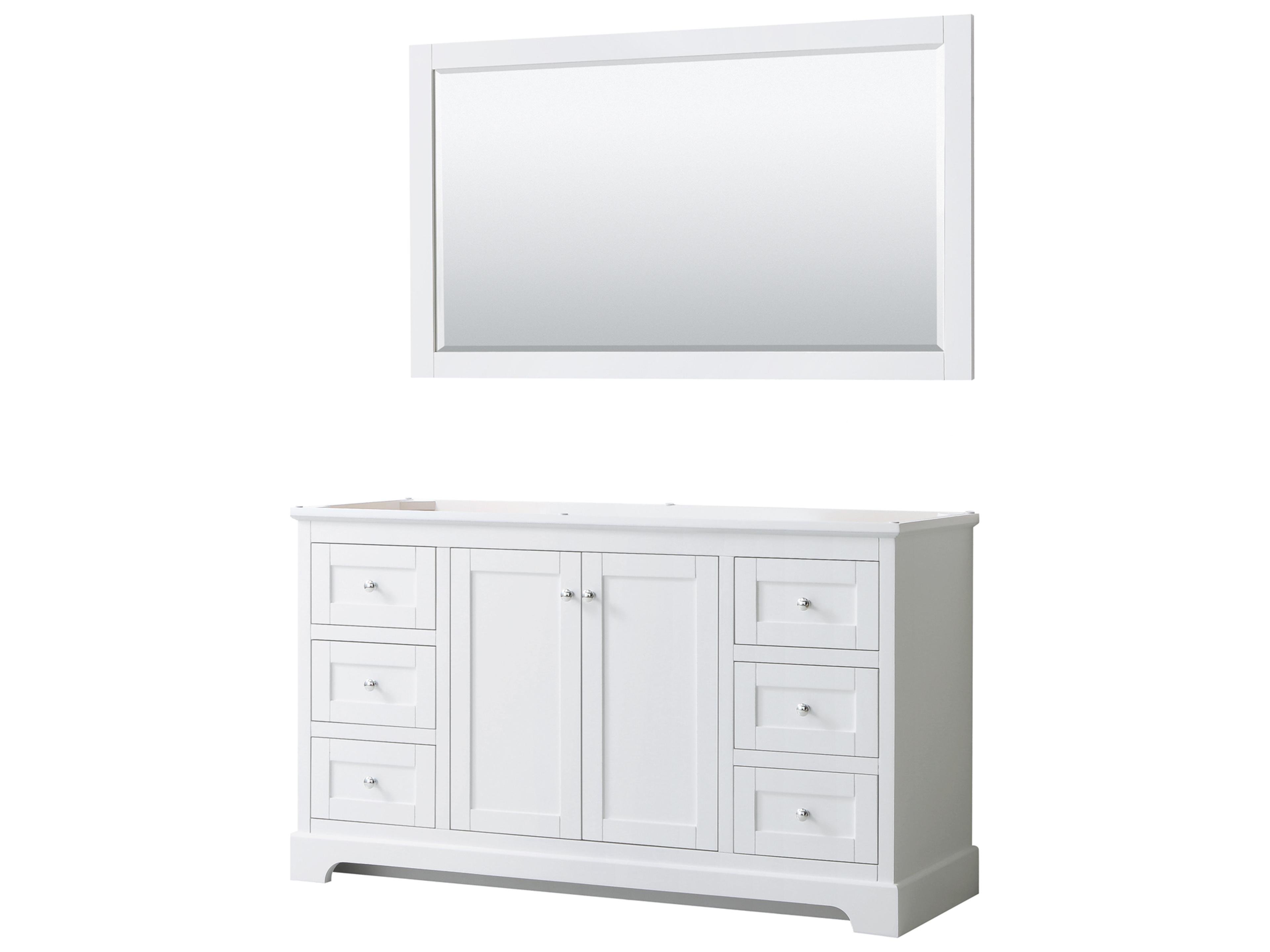 Avery 59" White Vanity with 58" Mirror