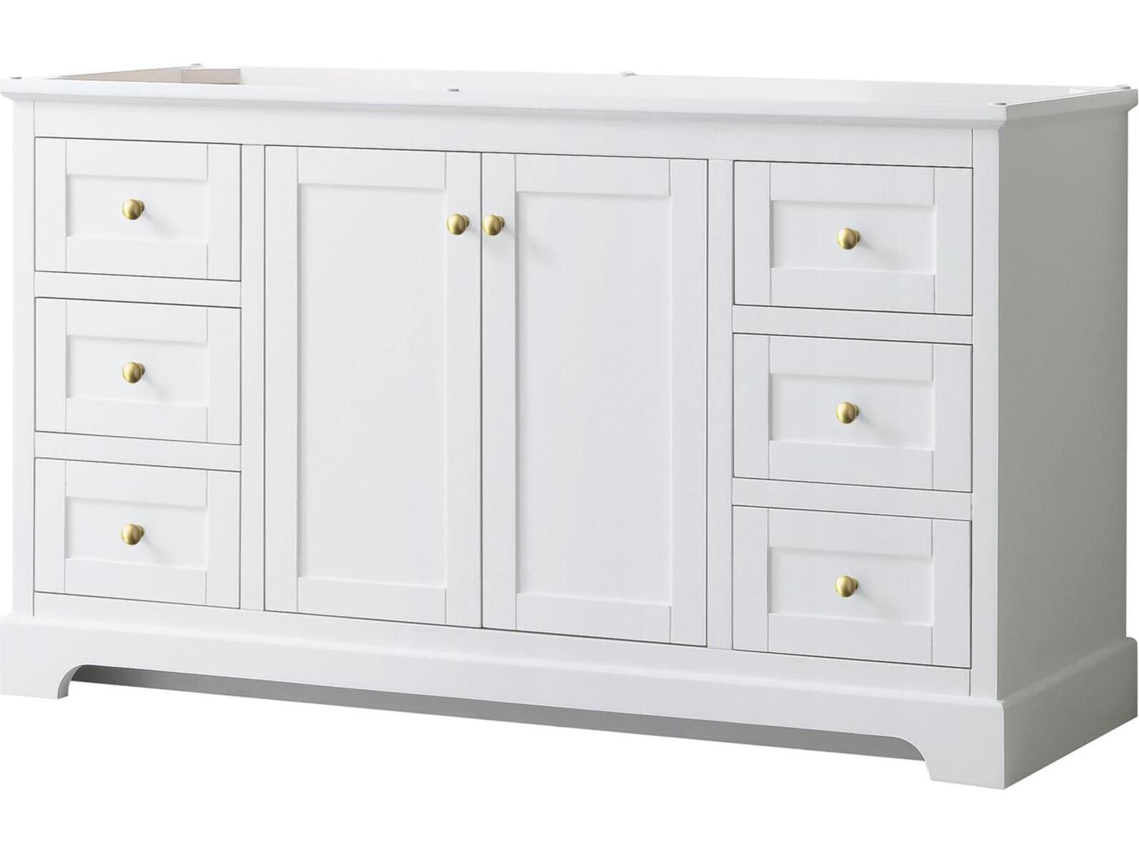Wyndham Collection Avery 59" White Vanity