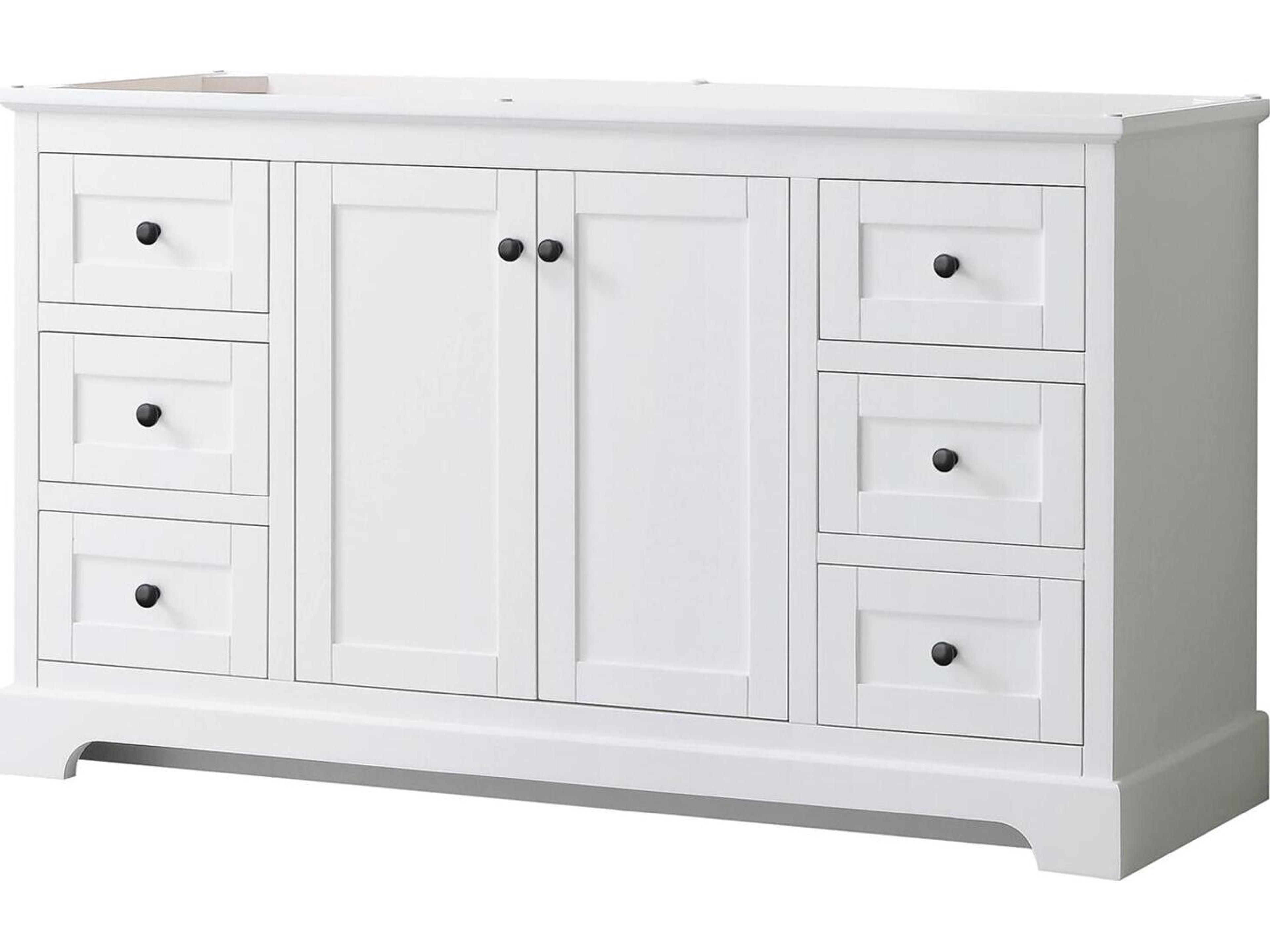 Wyndham Collection Avery 59" White Vanity