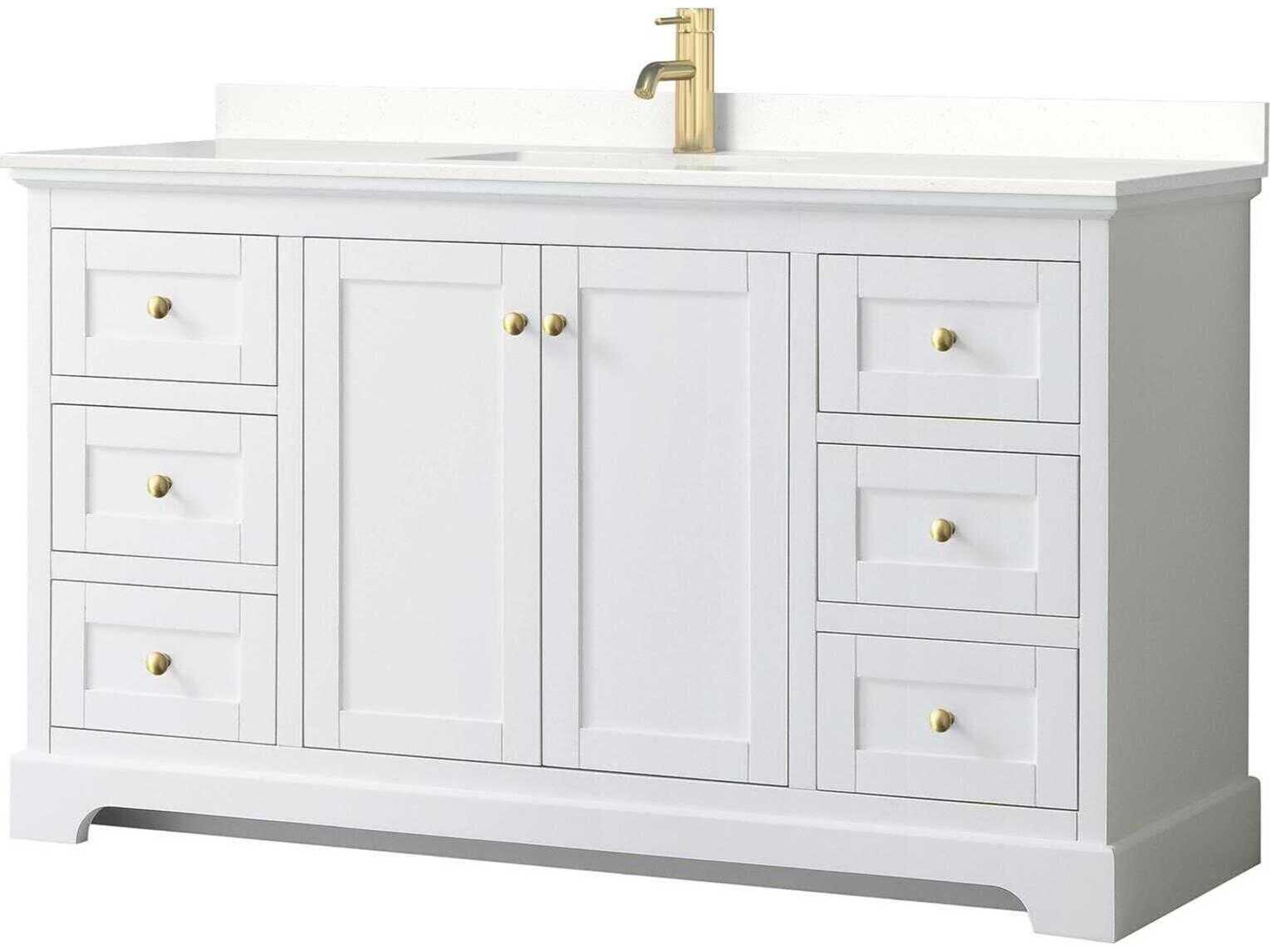 Wyndham Collection Avery 60" White Vanity