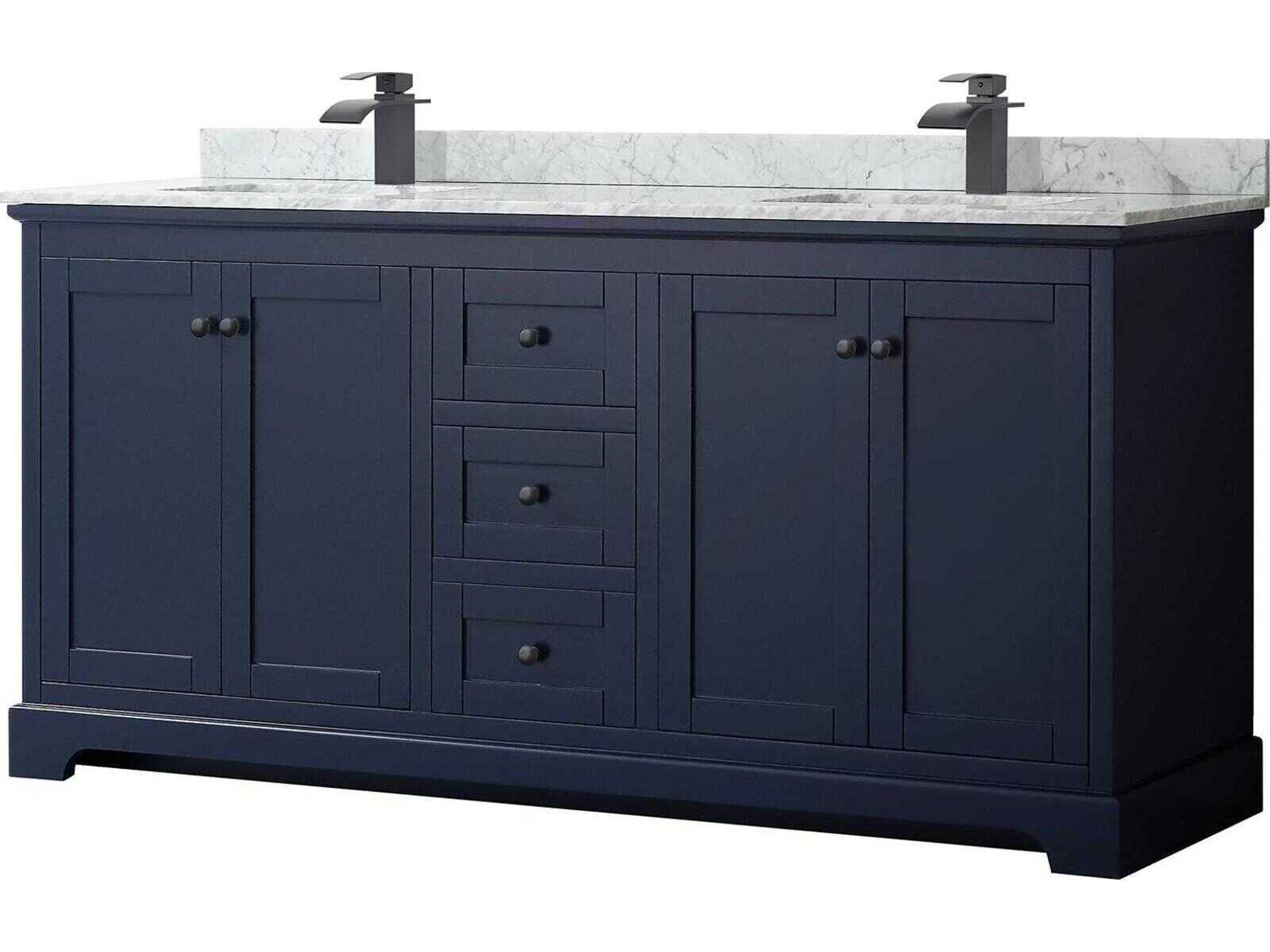 Wyndham Collection Avery 72" Dark Blue Vanity