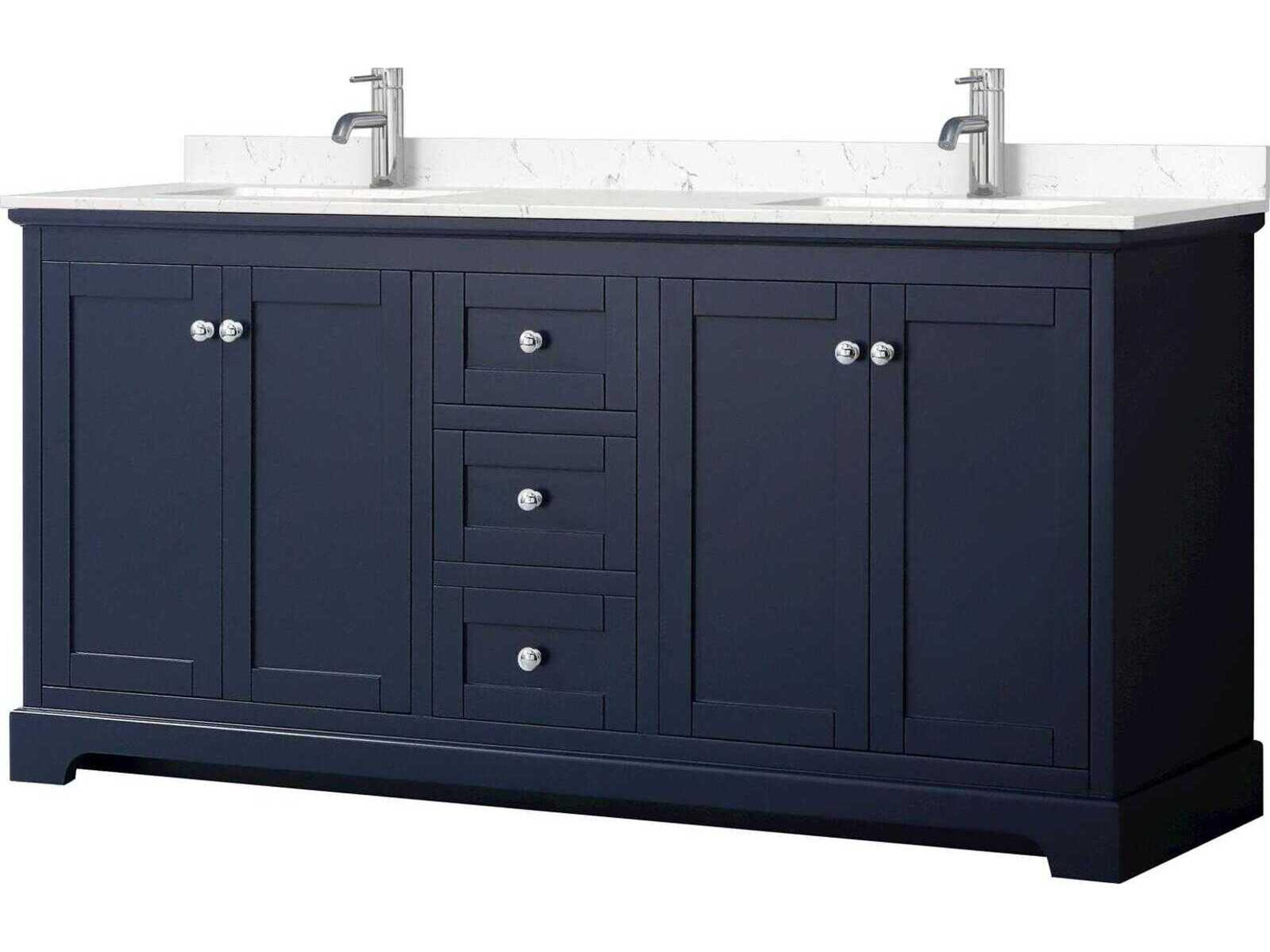 Wyndham Collection Avery 72" Dark Blue Vanity