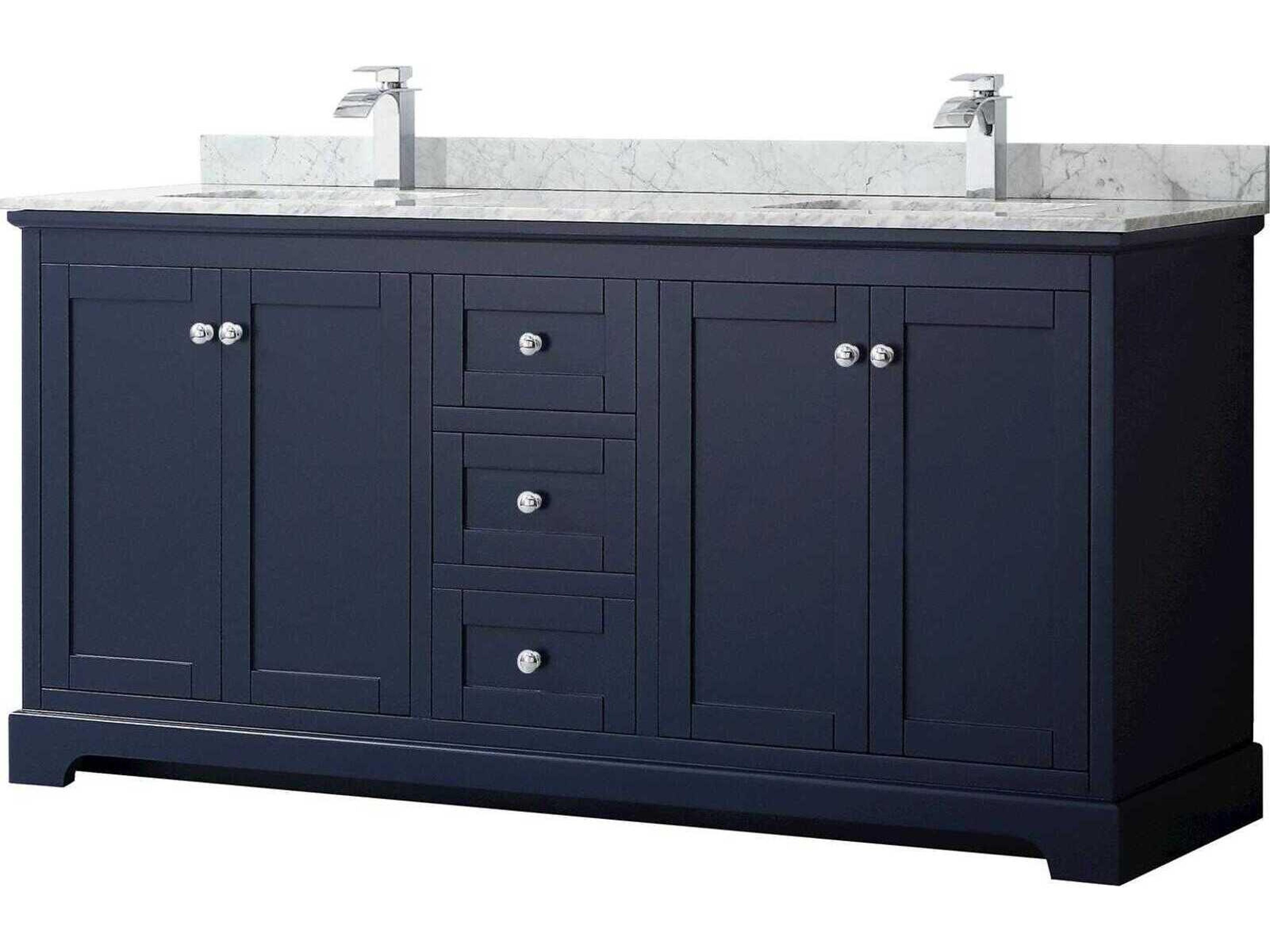 Wyndham Collection Avery 72" Dark Blue Vanity