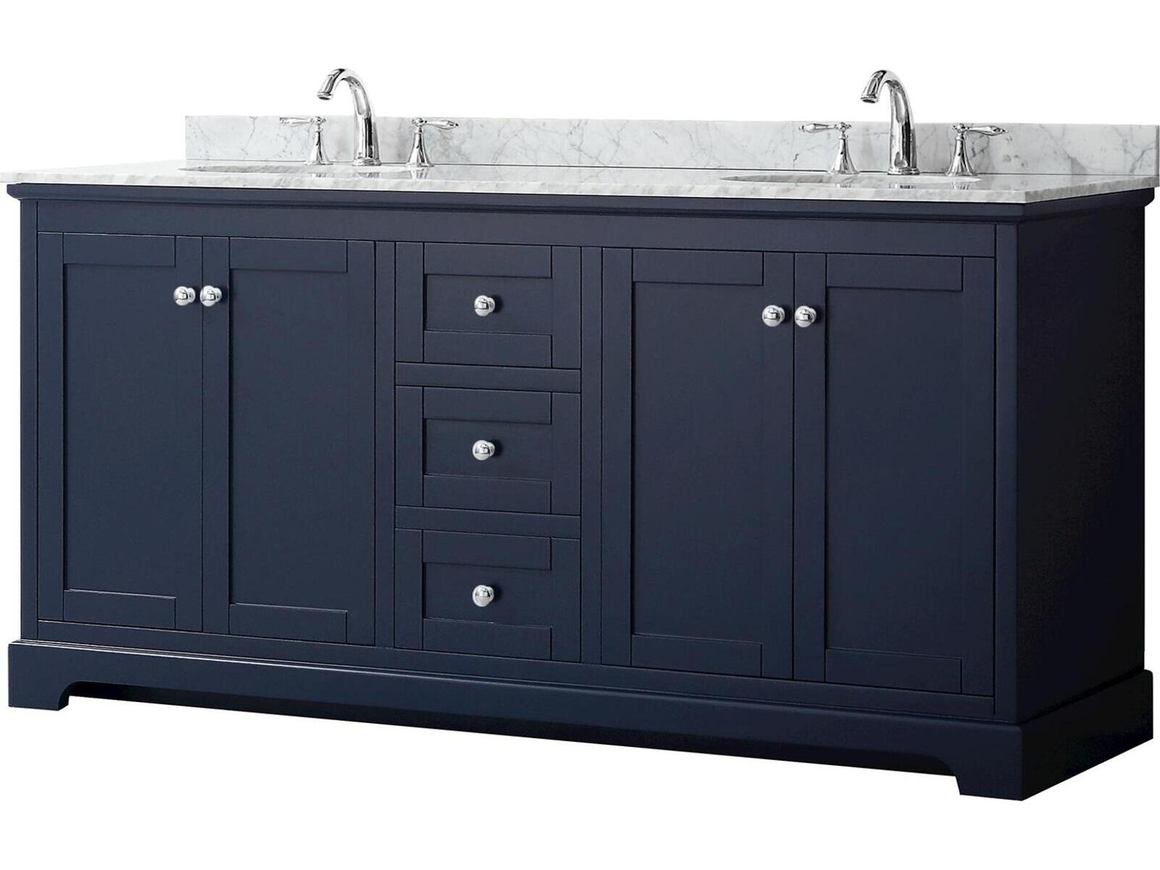 Wyndham Collection Avery 72" Dark Blue Vanity