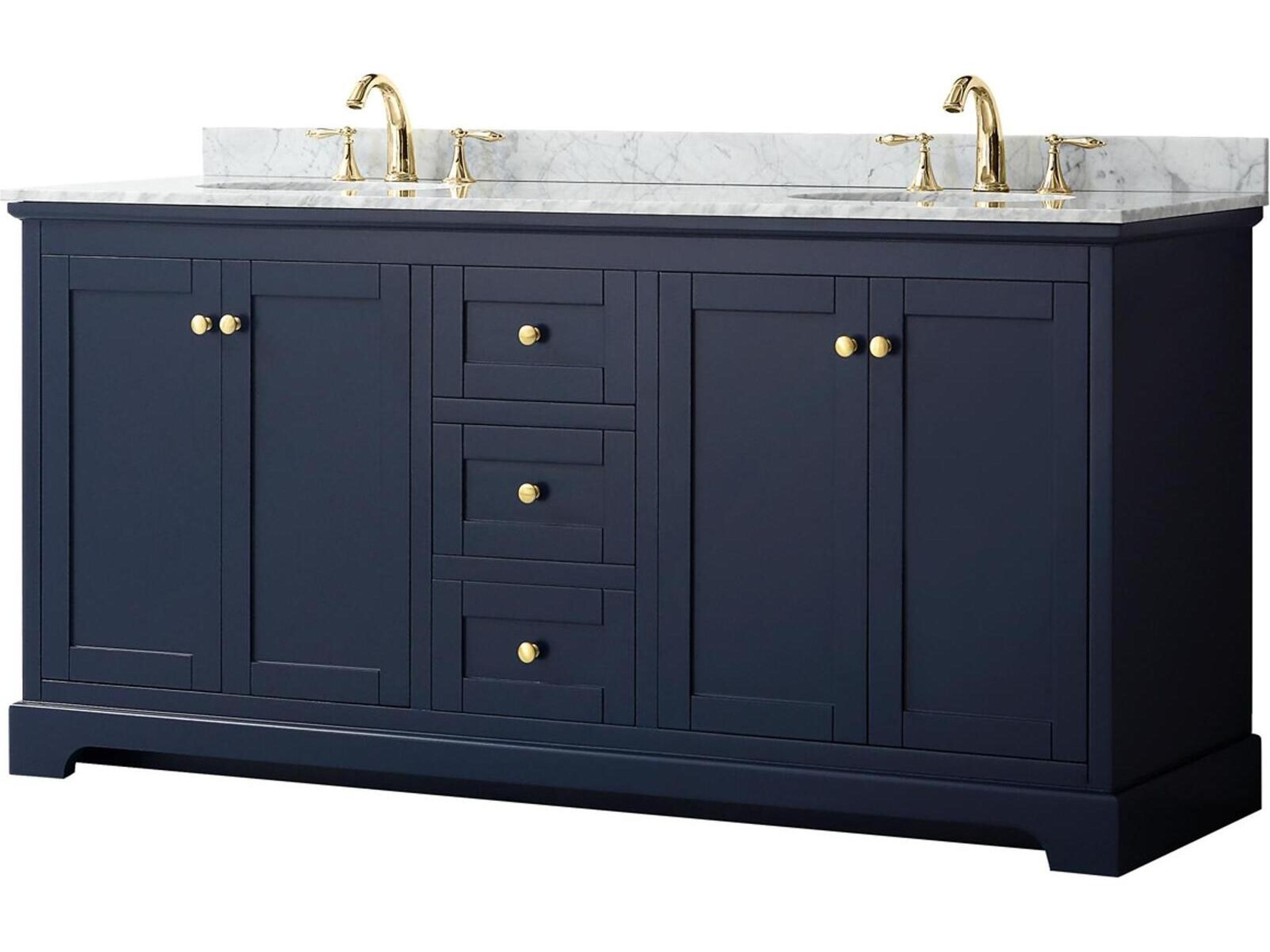 Wyndham Collection Avery 72" Dark Blue Vanity
