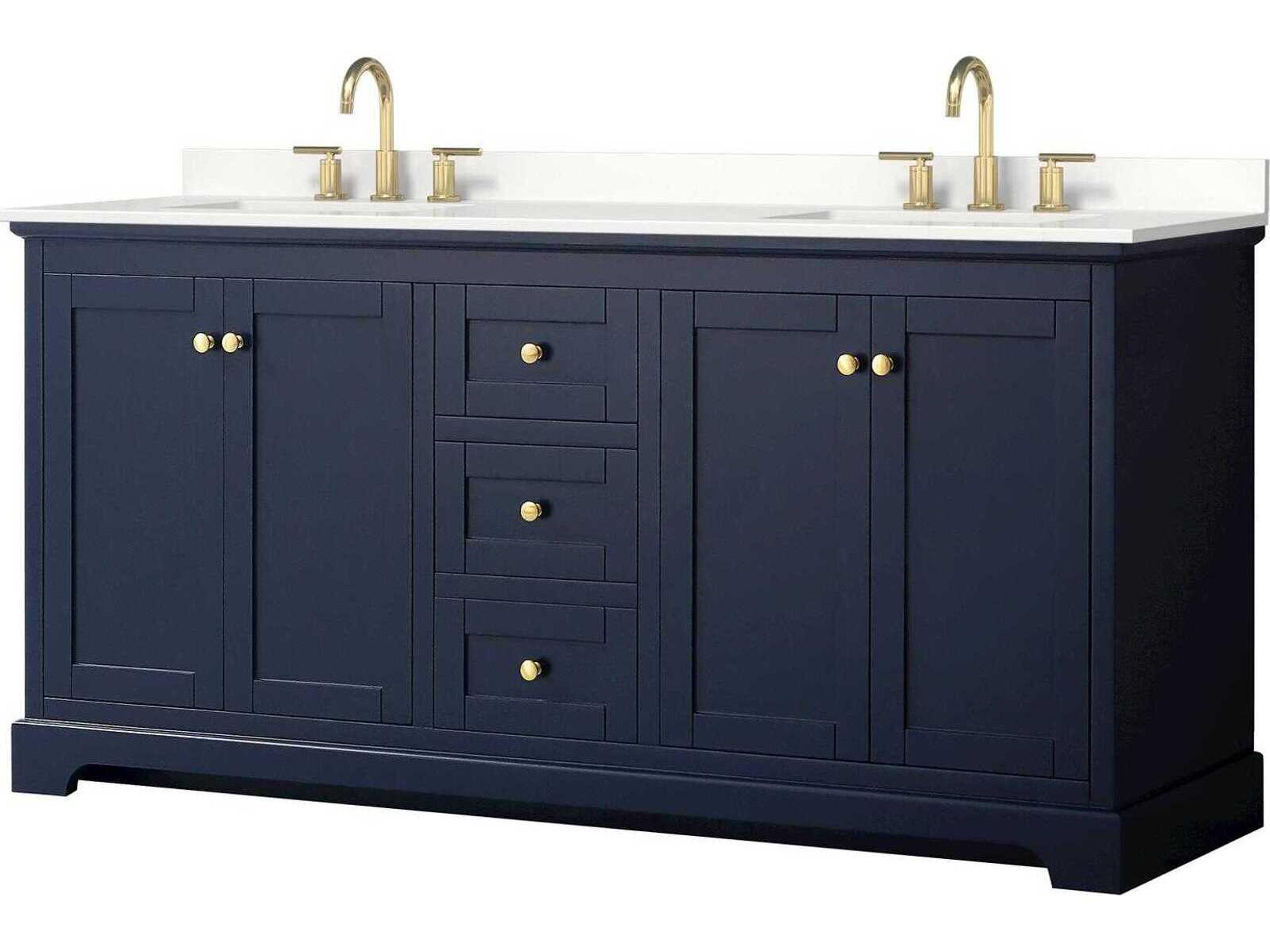 Wyndham Collection Avery 72" Dark Blue Vanity