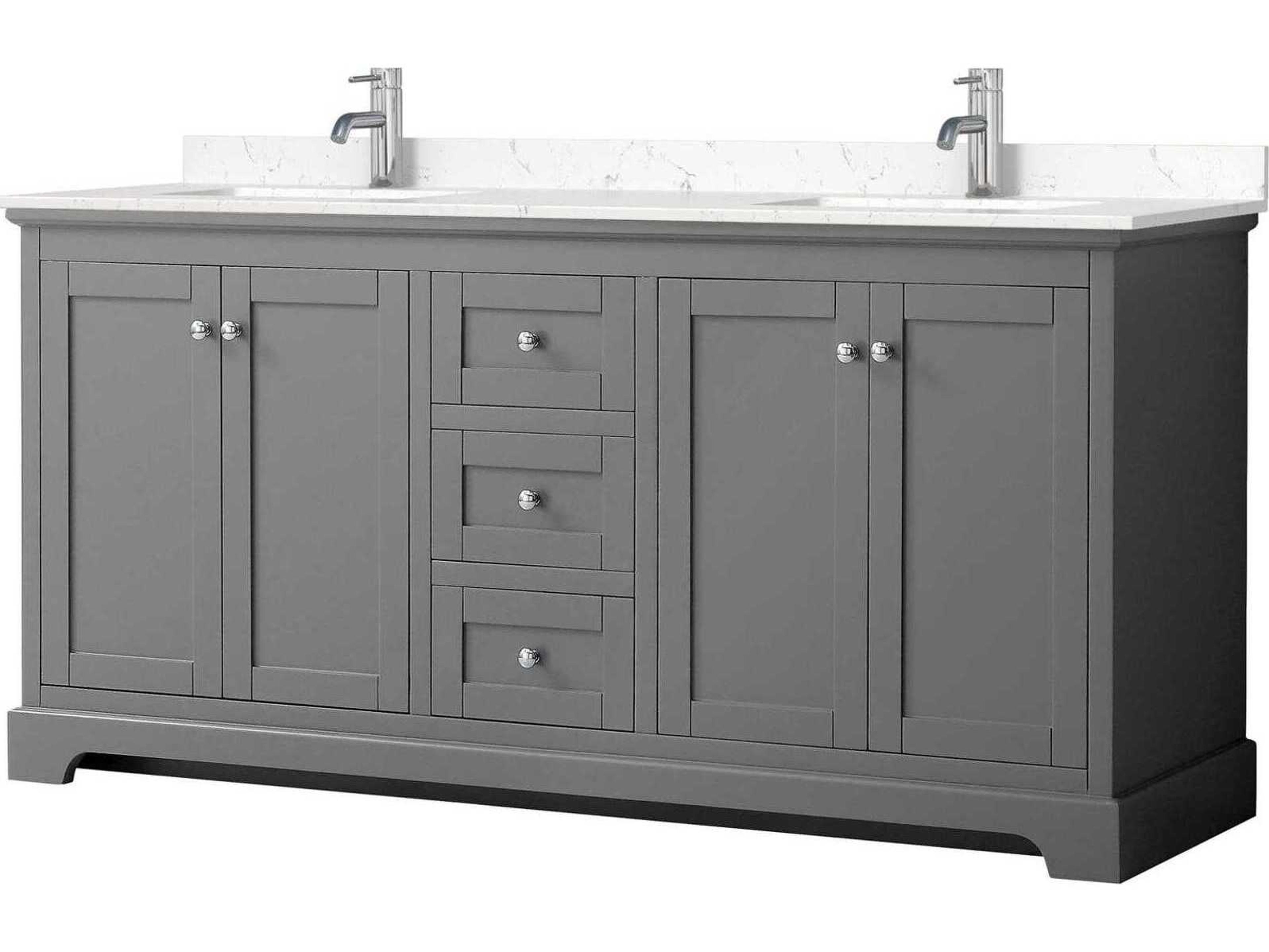 Wyndham Collection Avery 72" Dark Gray Vanity