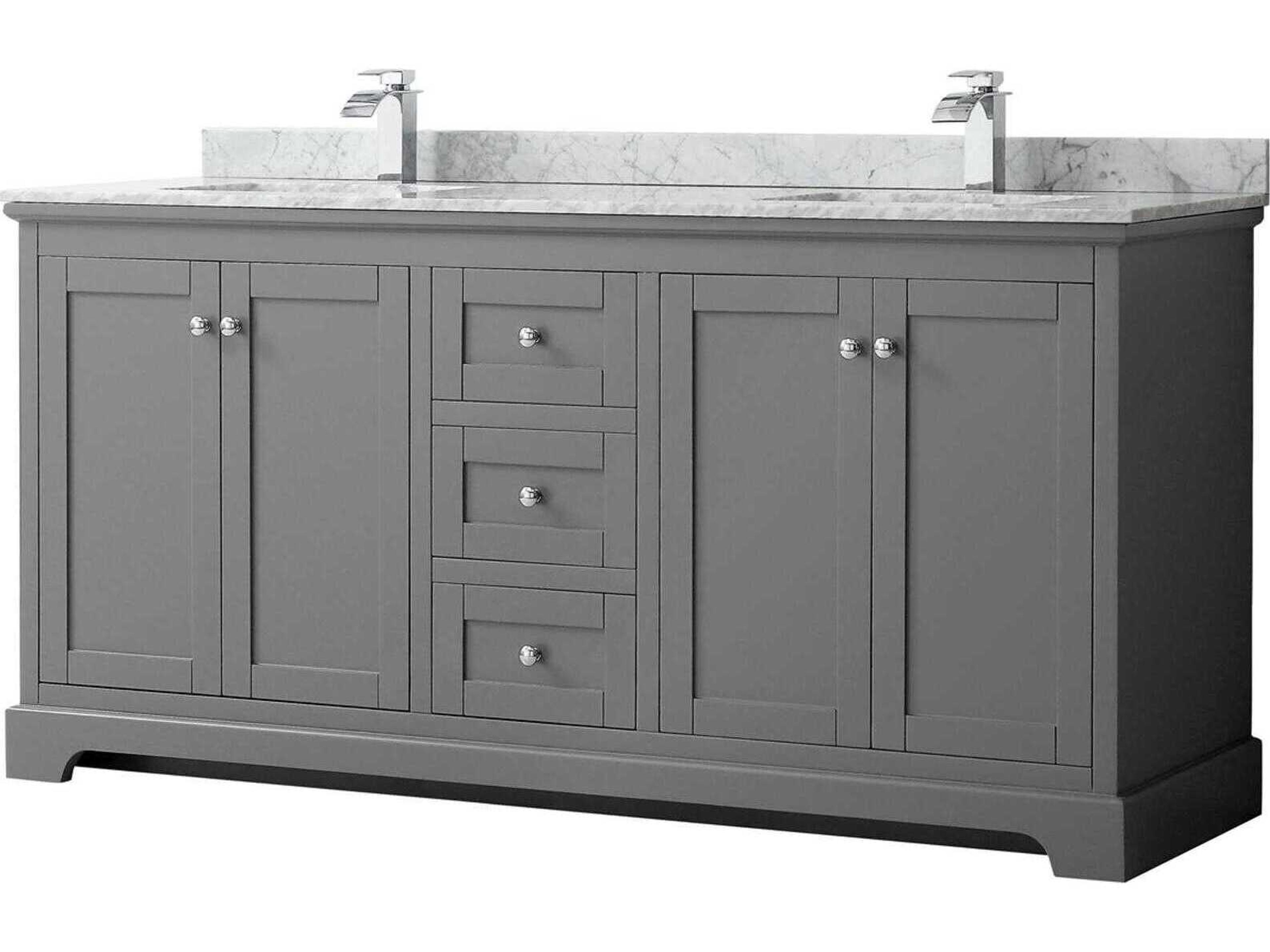 Wyndham Collection Avery 72" Dark Gray Vanity