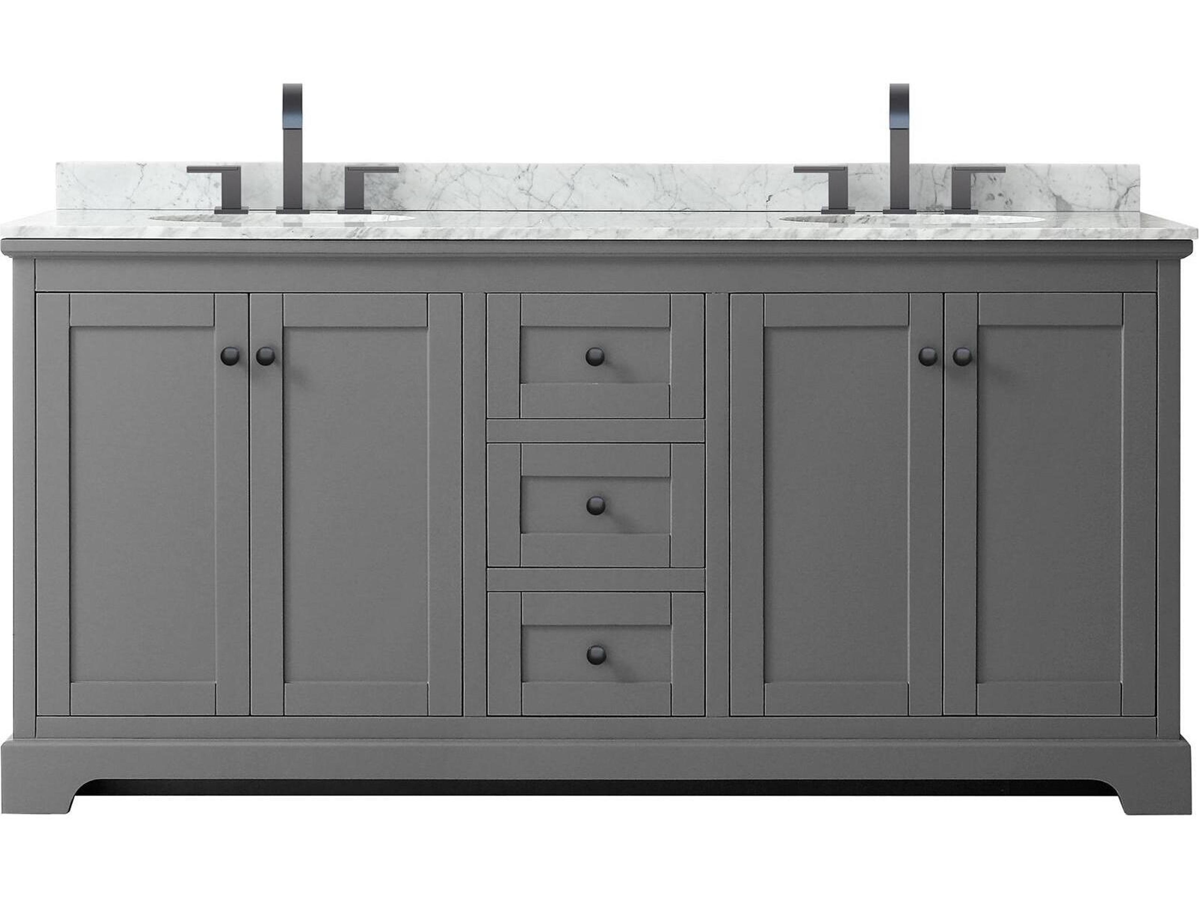 Wyndham Collection Avery 72" Dark Gray Vanity