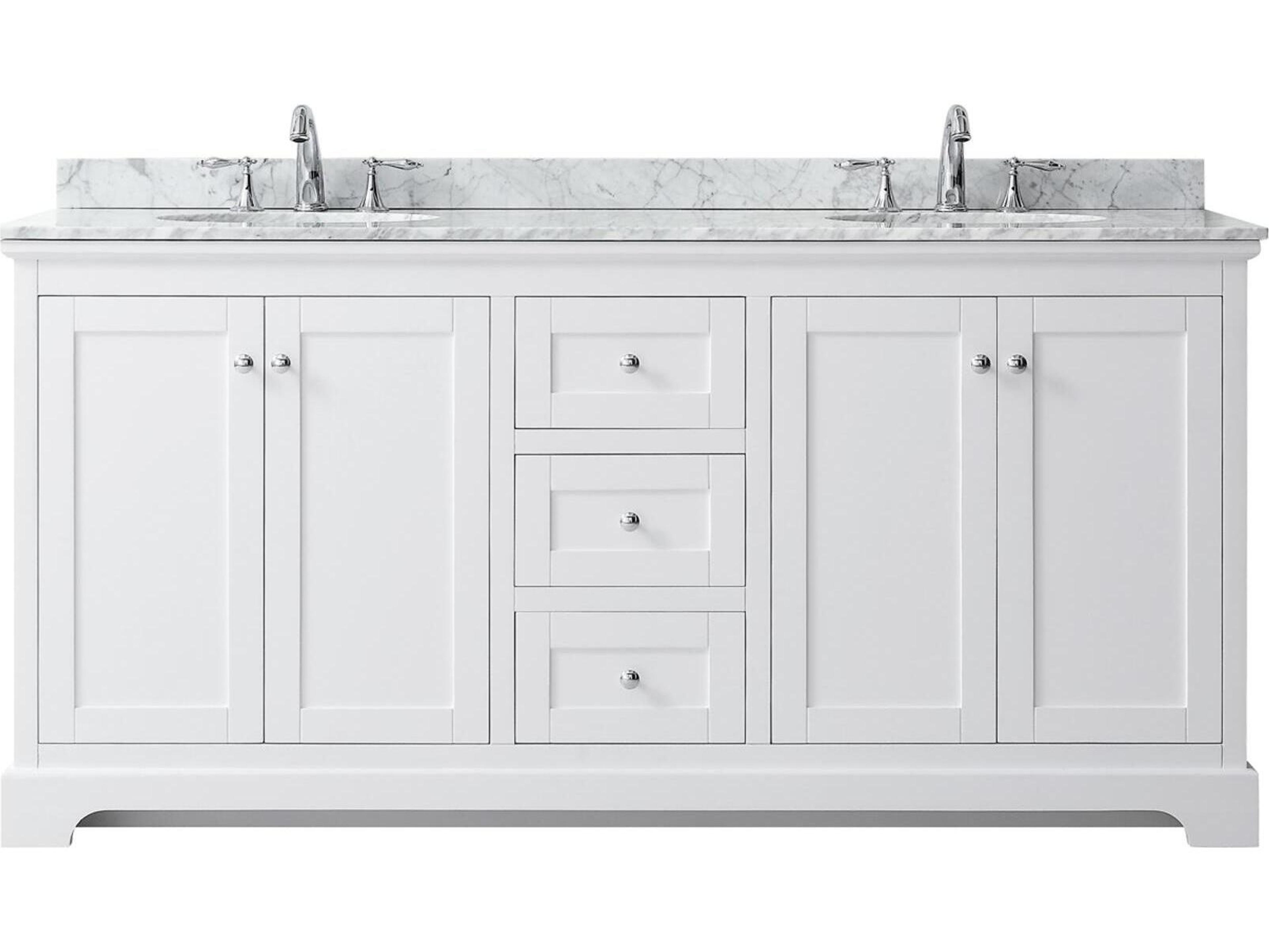 Wyndham Collection Avery 72" White Vanity