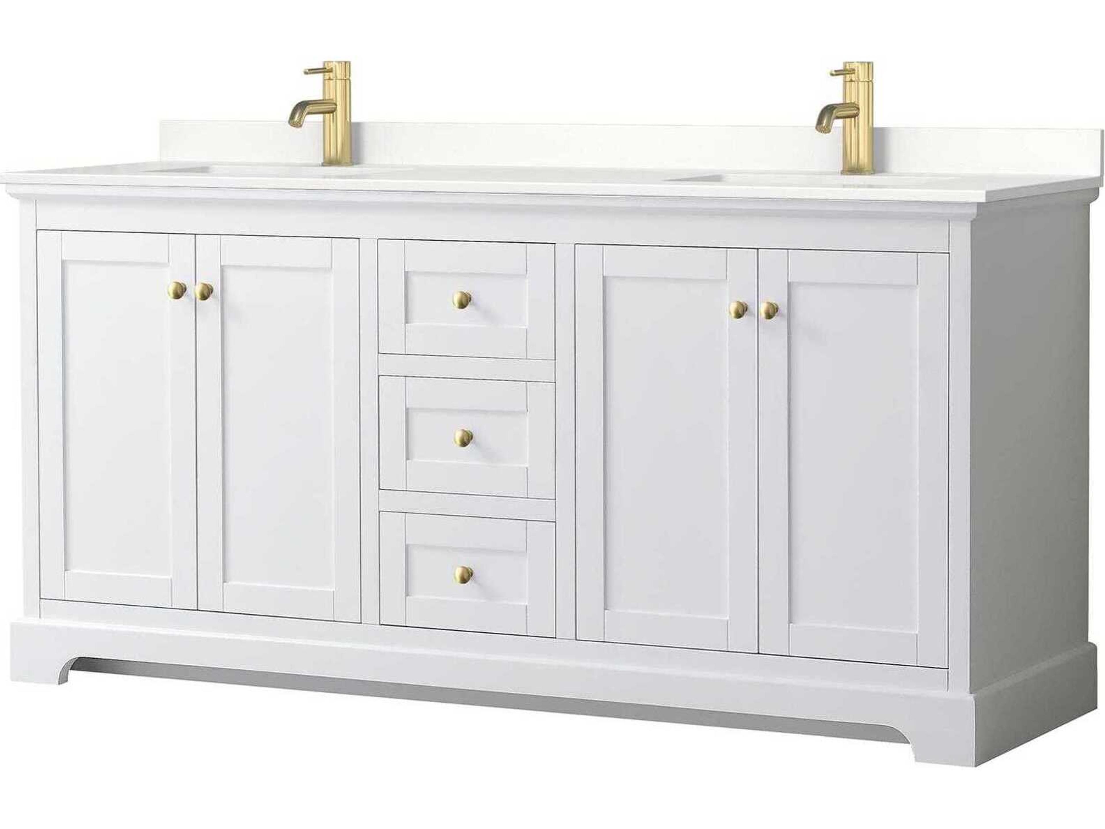 Wyndham Collection Avery 72" White Vanity