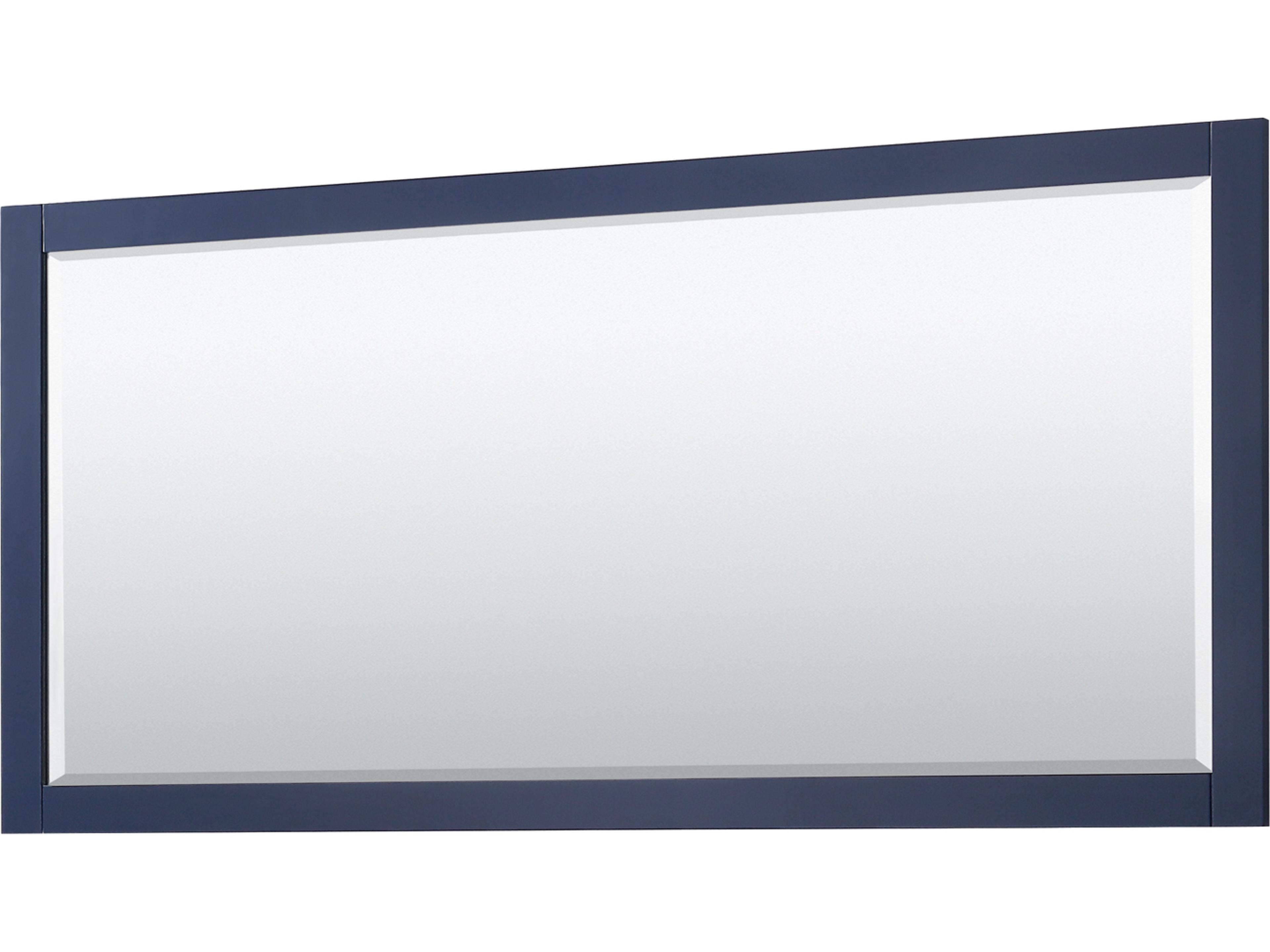 Wyndham Collection Avery 79" Dark Blue Vanity with 70" Mirror
