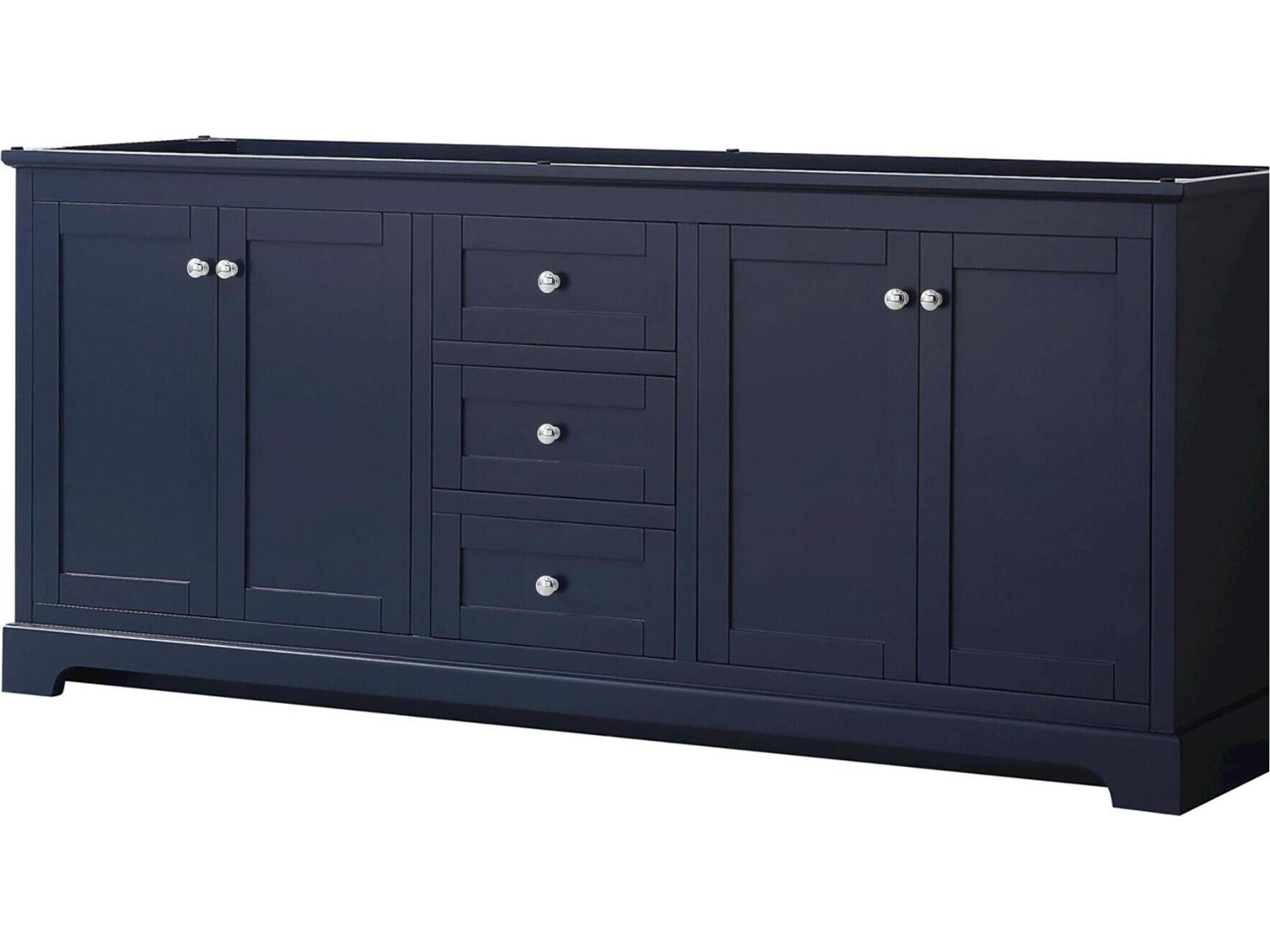 Wyndham Collection Avery 79" Dark Blue Vanity
