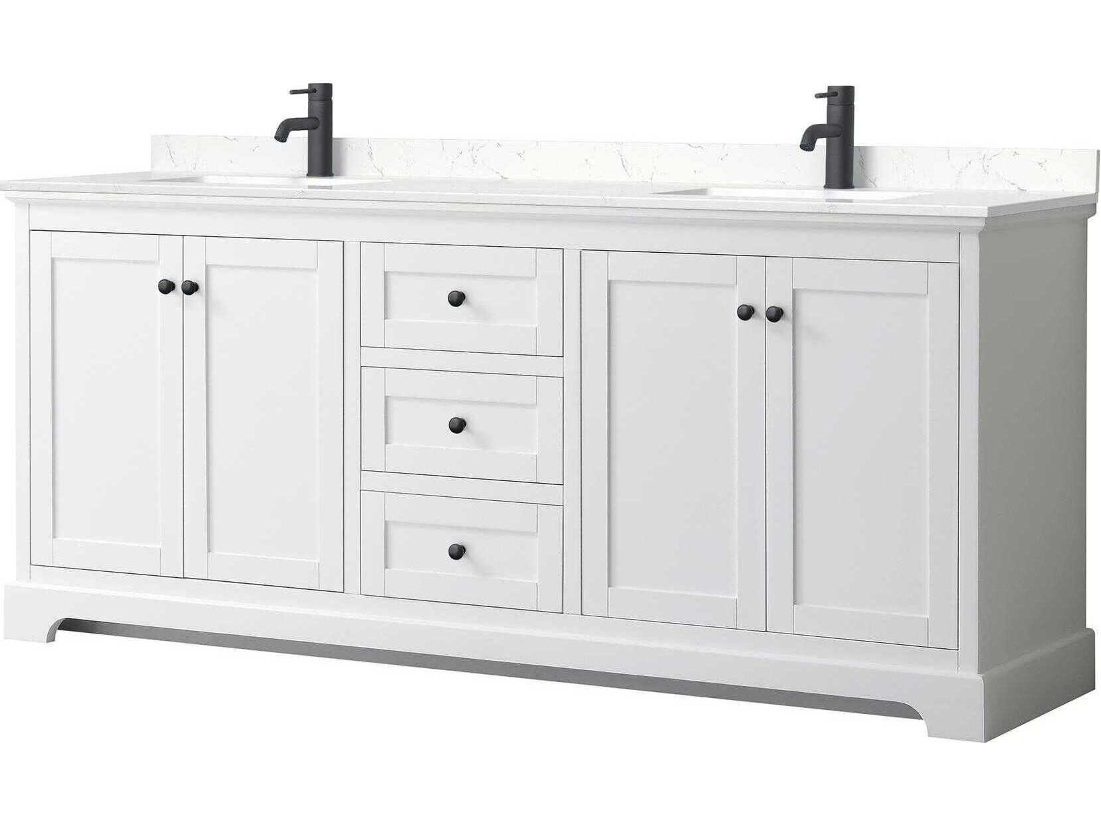 Avery 80" White Vanity