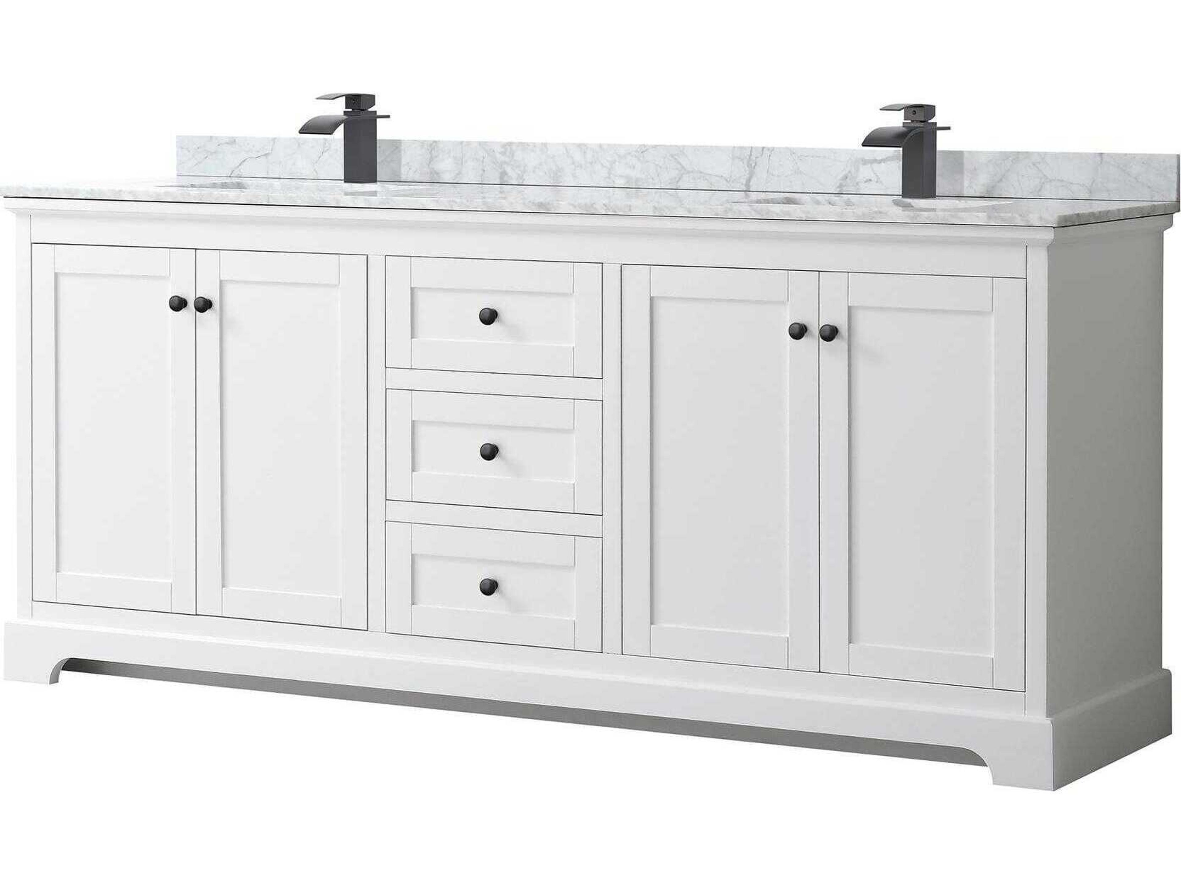 Wyndham Collection Avery 80" White Vanity