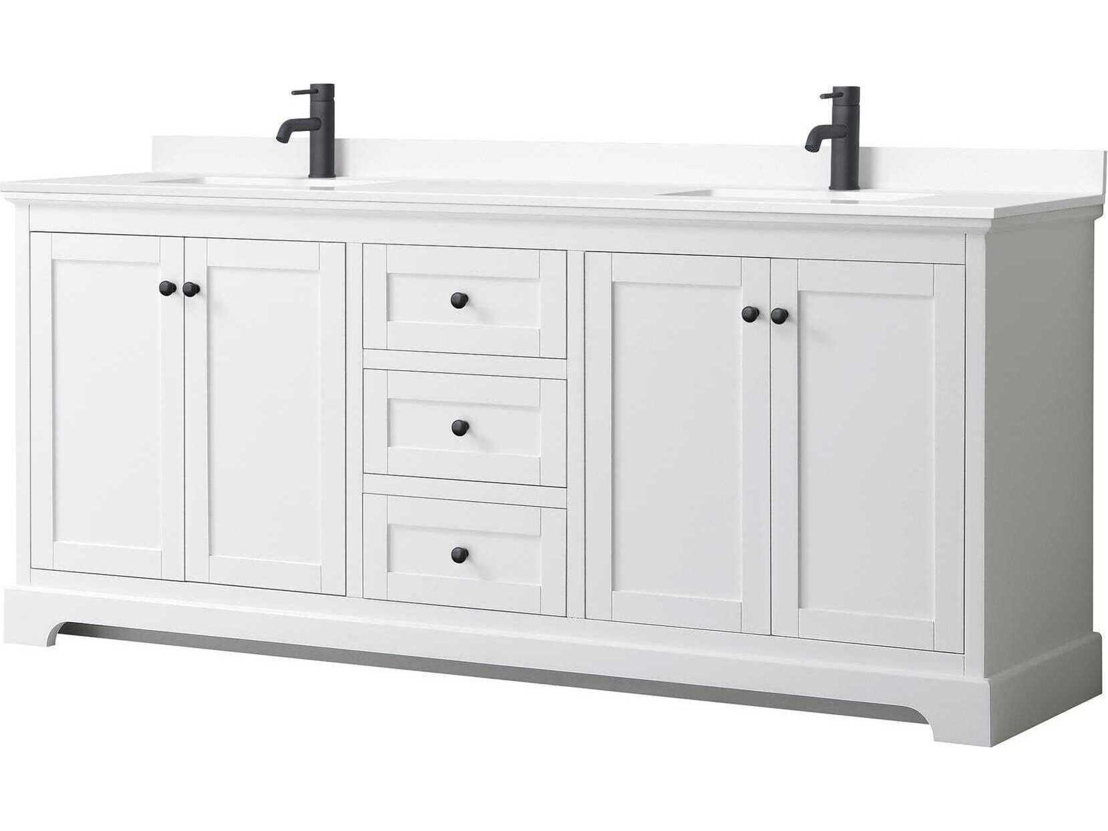 Wyndham Collection Avery 80" White Vanity
