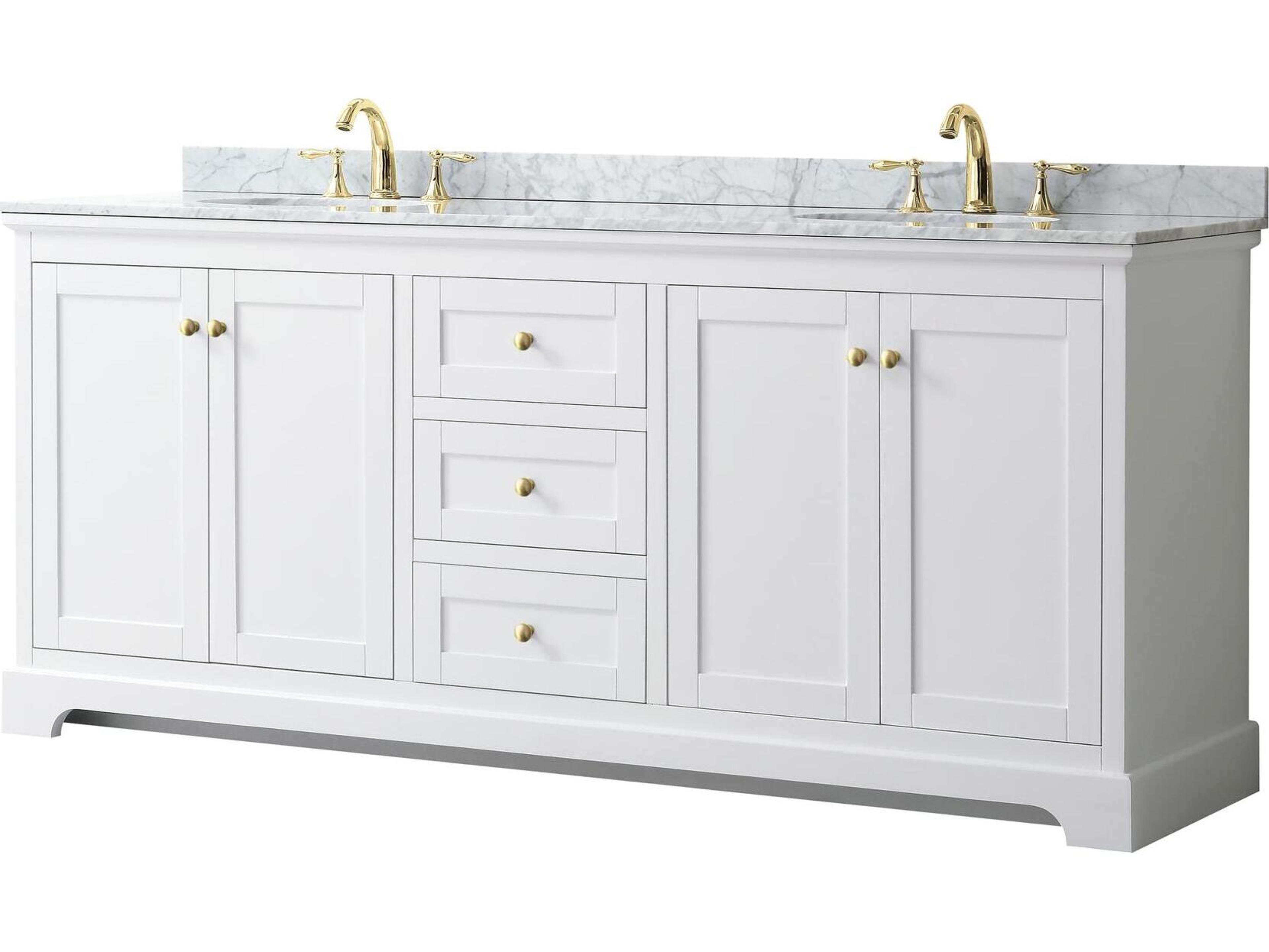 Wyndham Collection Avery 80" White Vanity