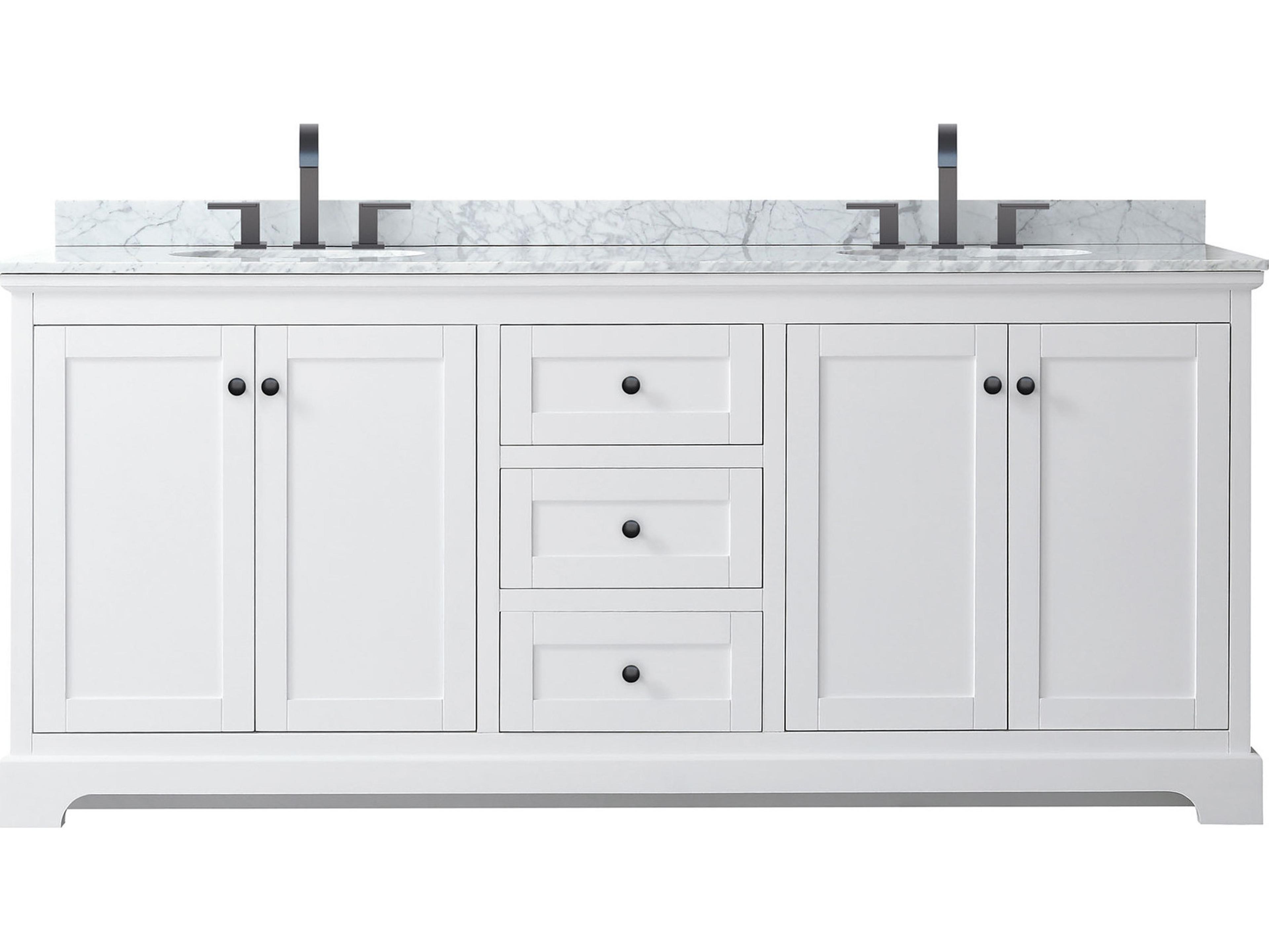 Wyndham Collection Avery 80" White Vanity