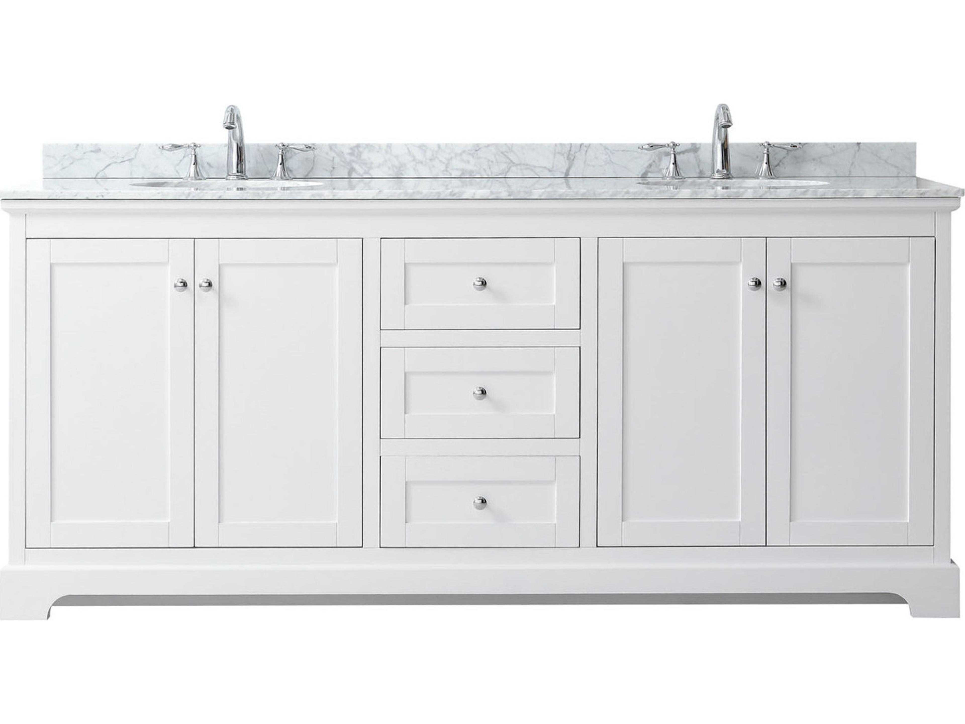 Wyndham Collection Avery 80" White Vanity