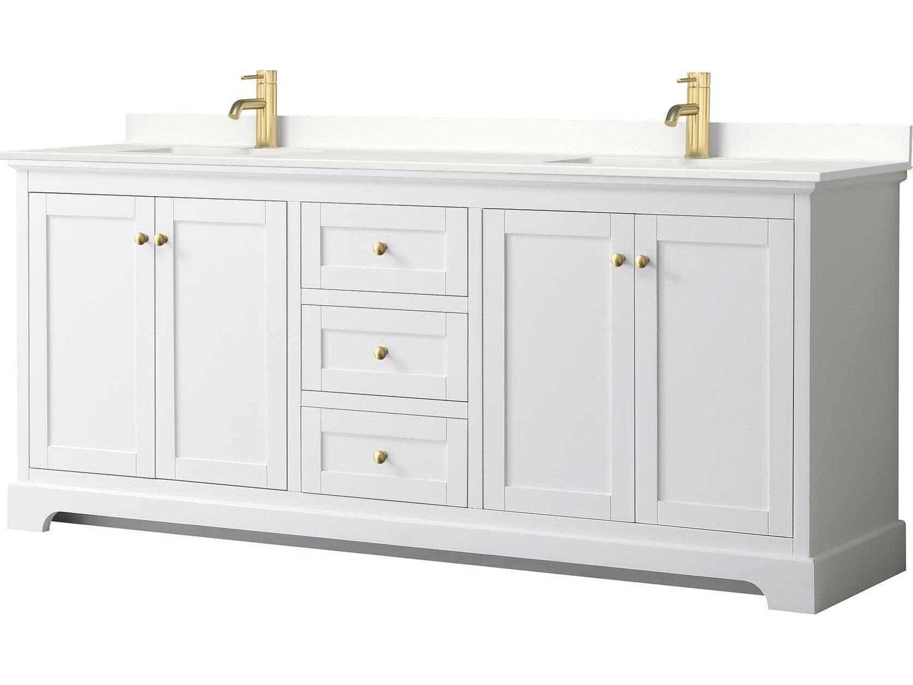 Wyndham Collection Avery 80" White Vanity