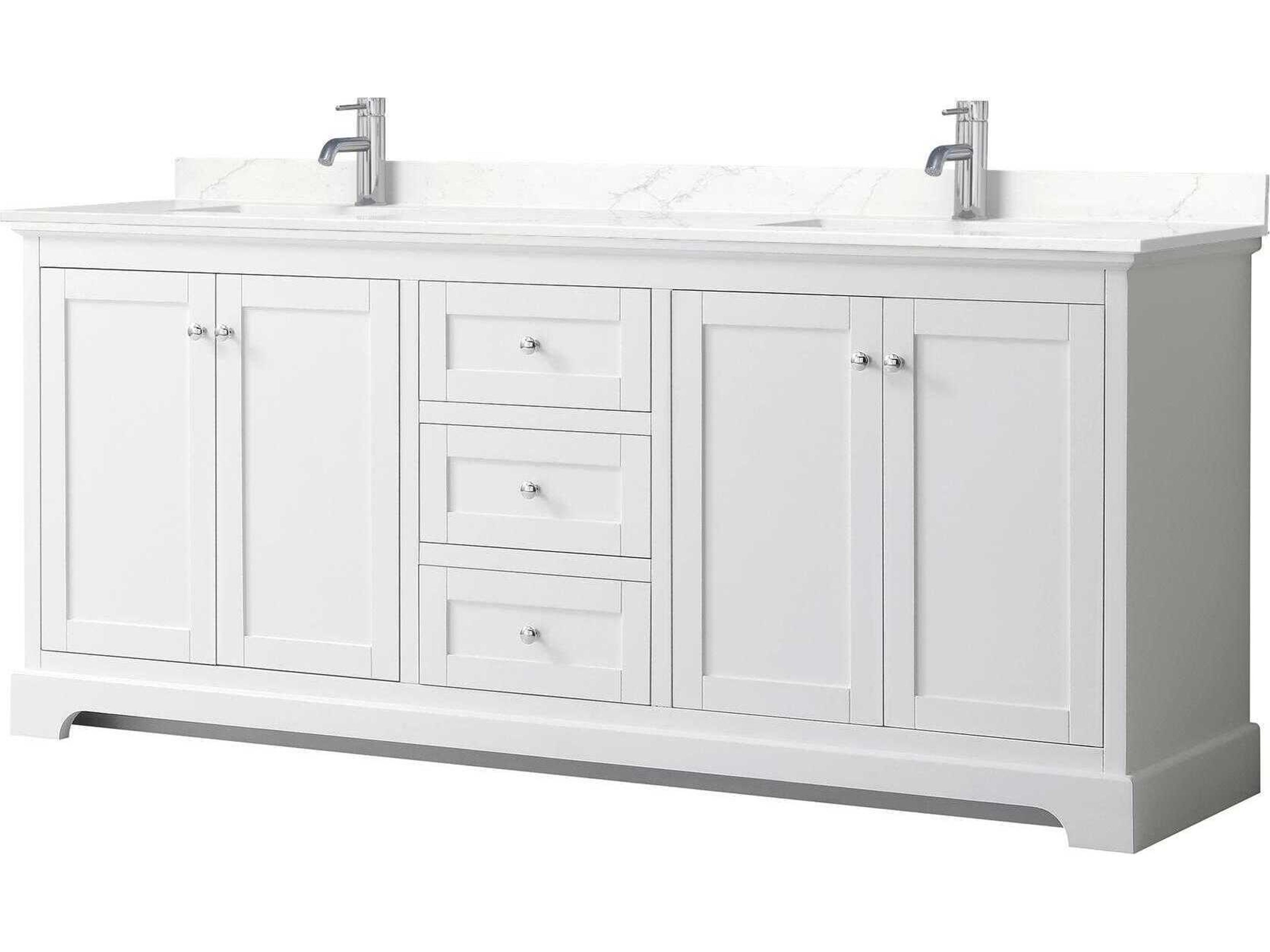 Wyndham Collection Avery 80" White Vanity