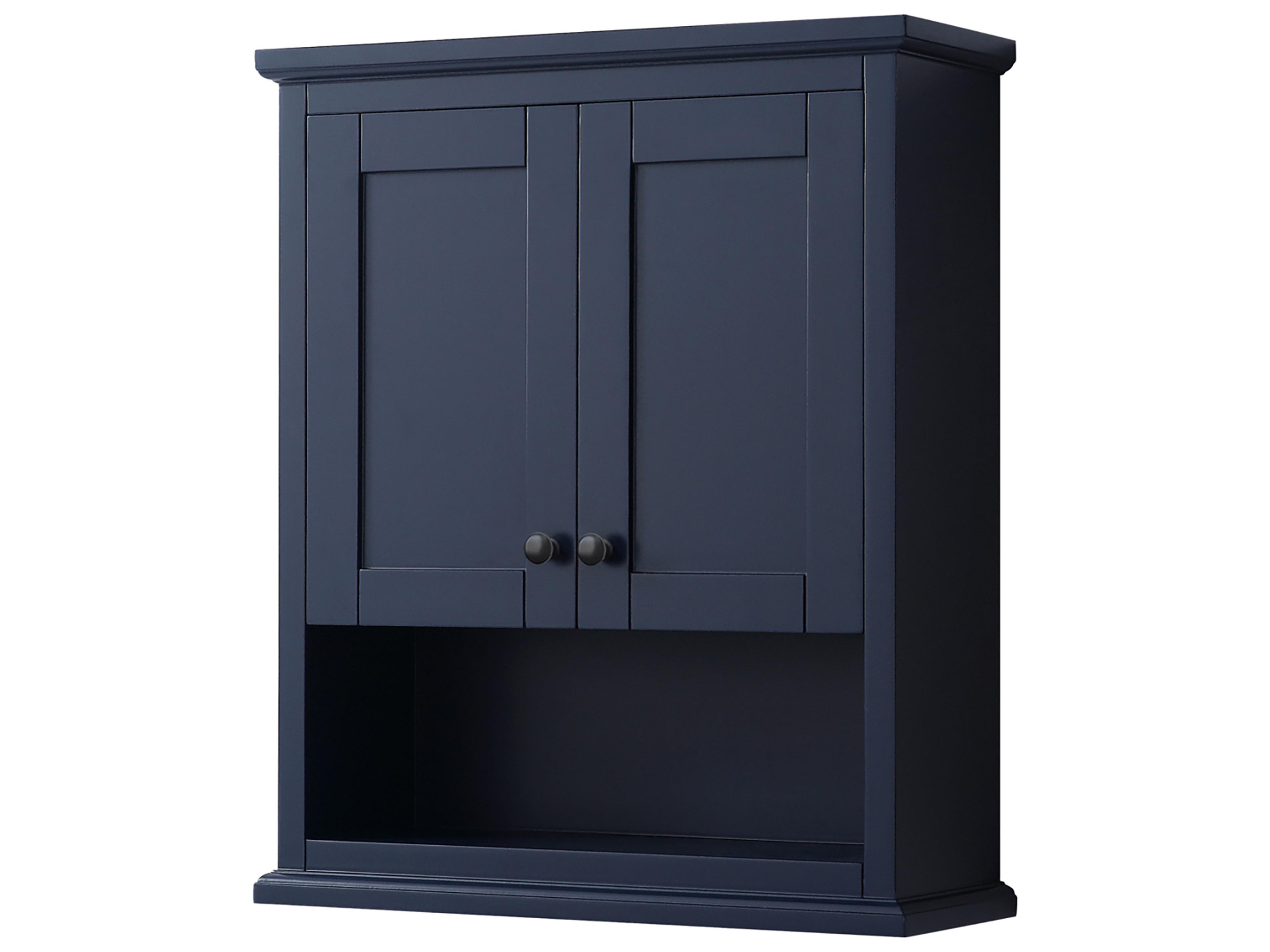 Avery Dark Blue Over-the-Toilet Bathroom Wall-Mounted Storage Cabinet