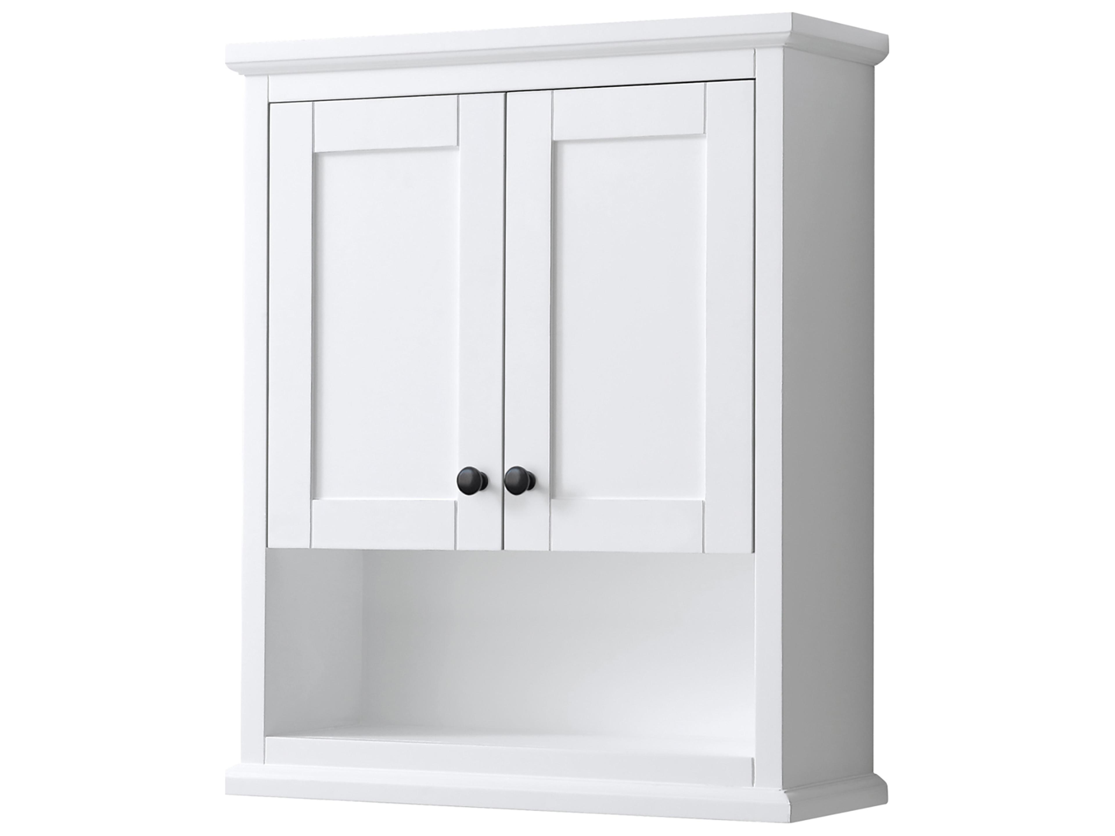 Avery White Over-the-Toilet Bathroom Wall-Mounted Storage Cabinet
