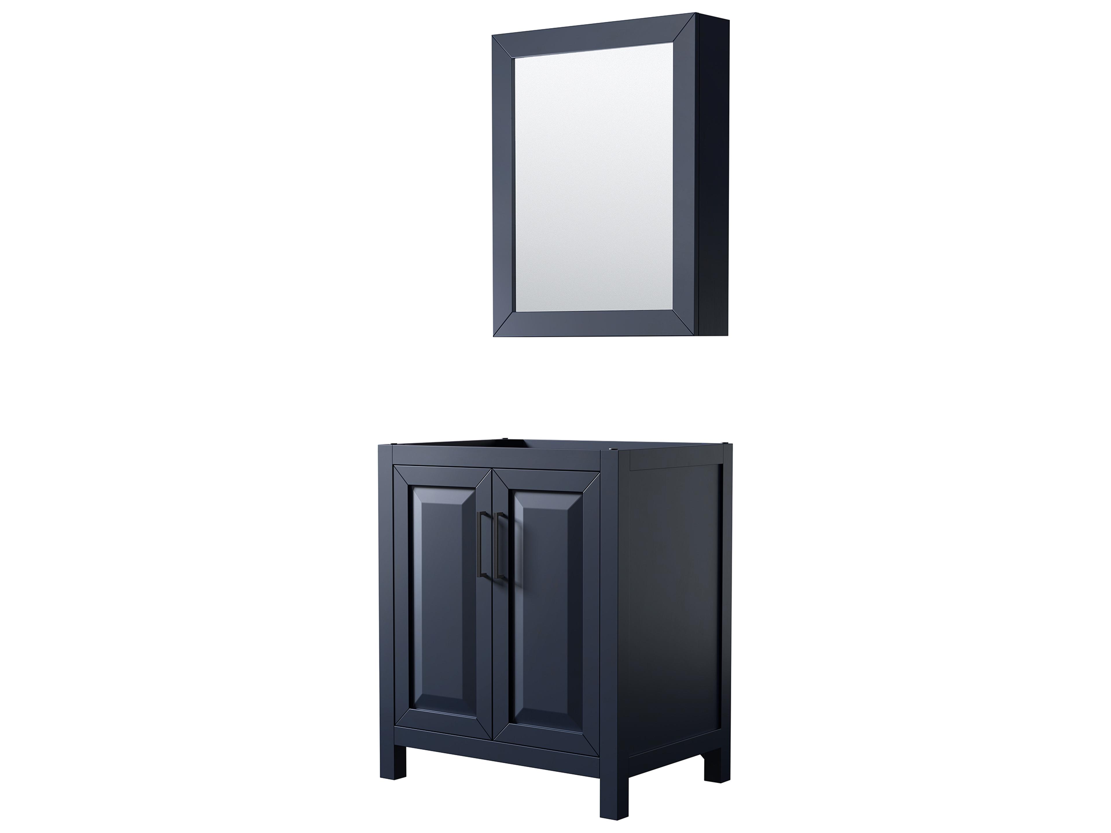 Daria 29" Dark Blue Vanity with Medicine Cabinet