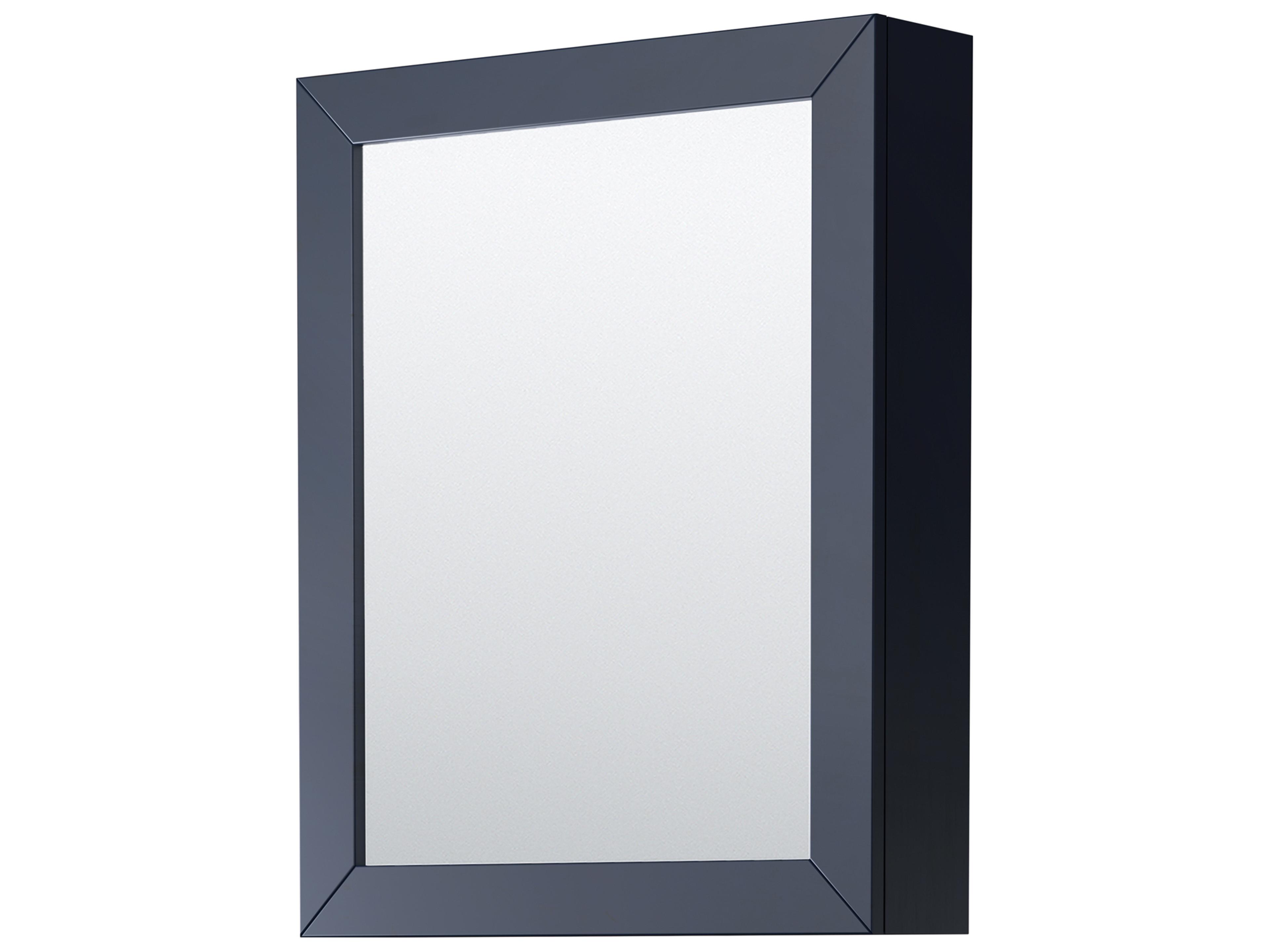 Wyndham Collection Daria 29" Dark Blue Vanity with Medicine Cabinet