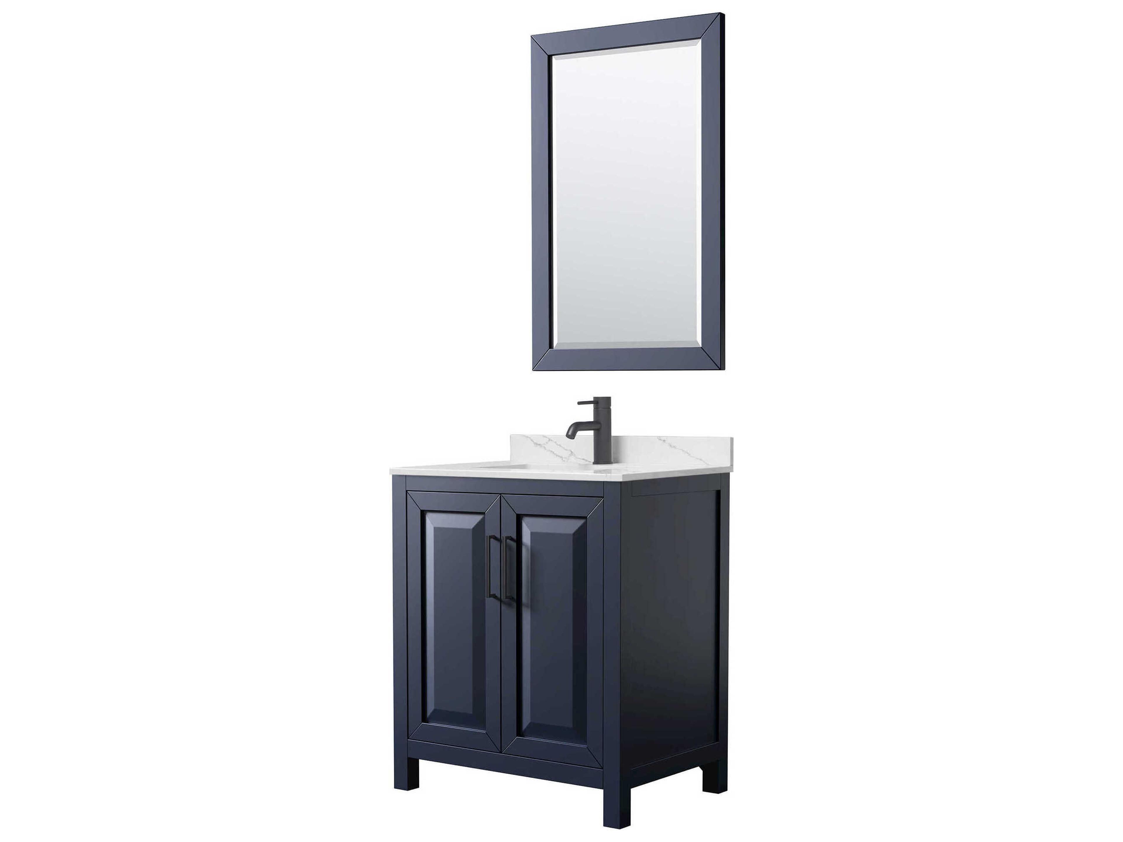 Daria 30" Dark Blue Vanity with 24" Mirror