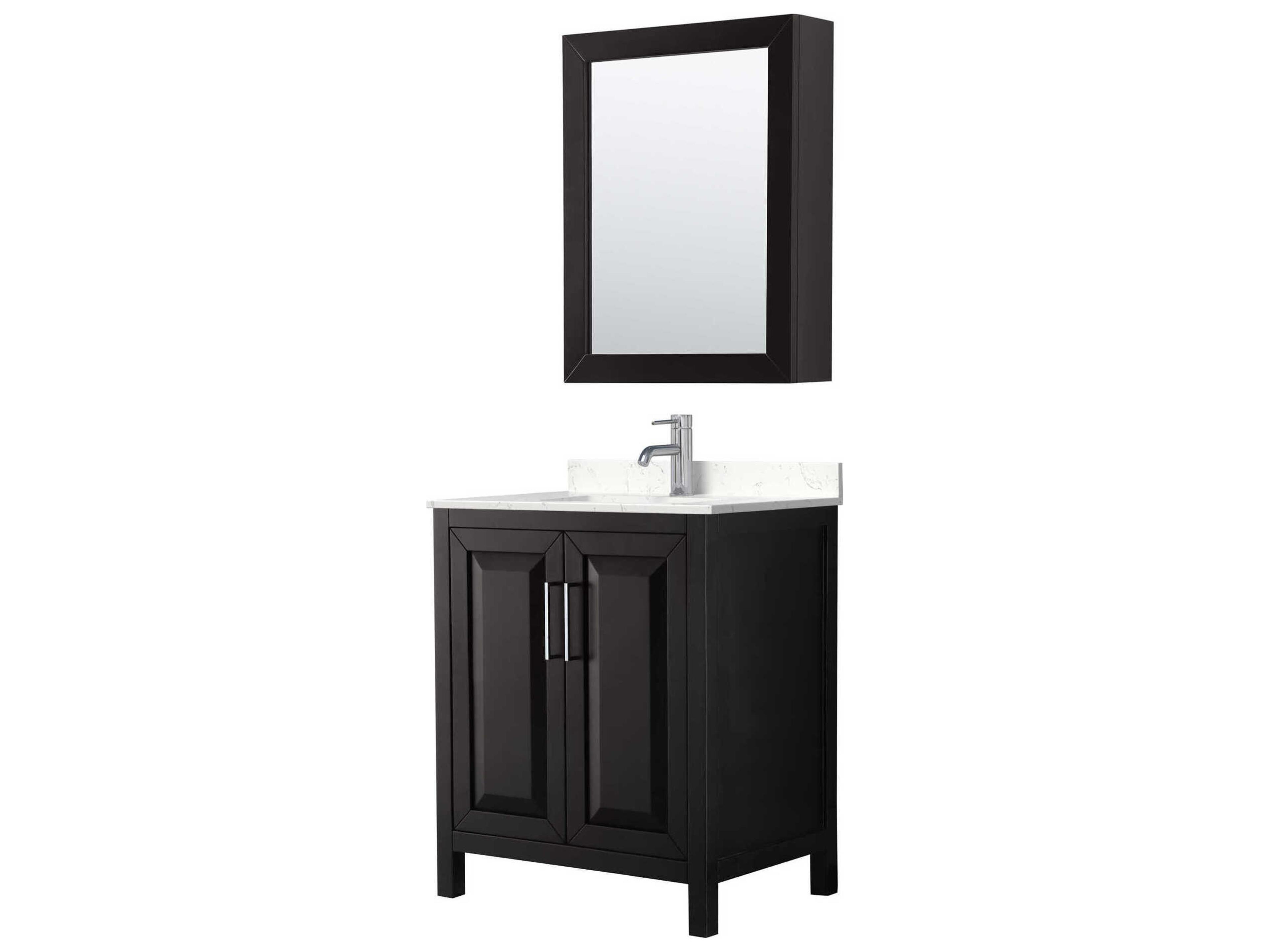 Daria 30" Dark Espresso Vanity with Medicine Cabinet