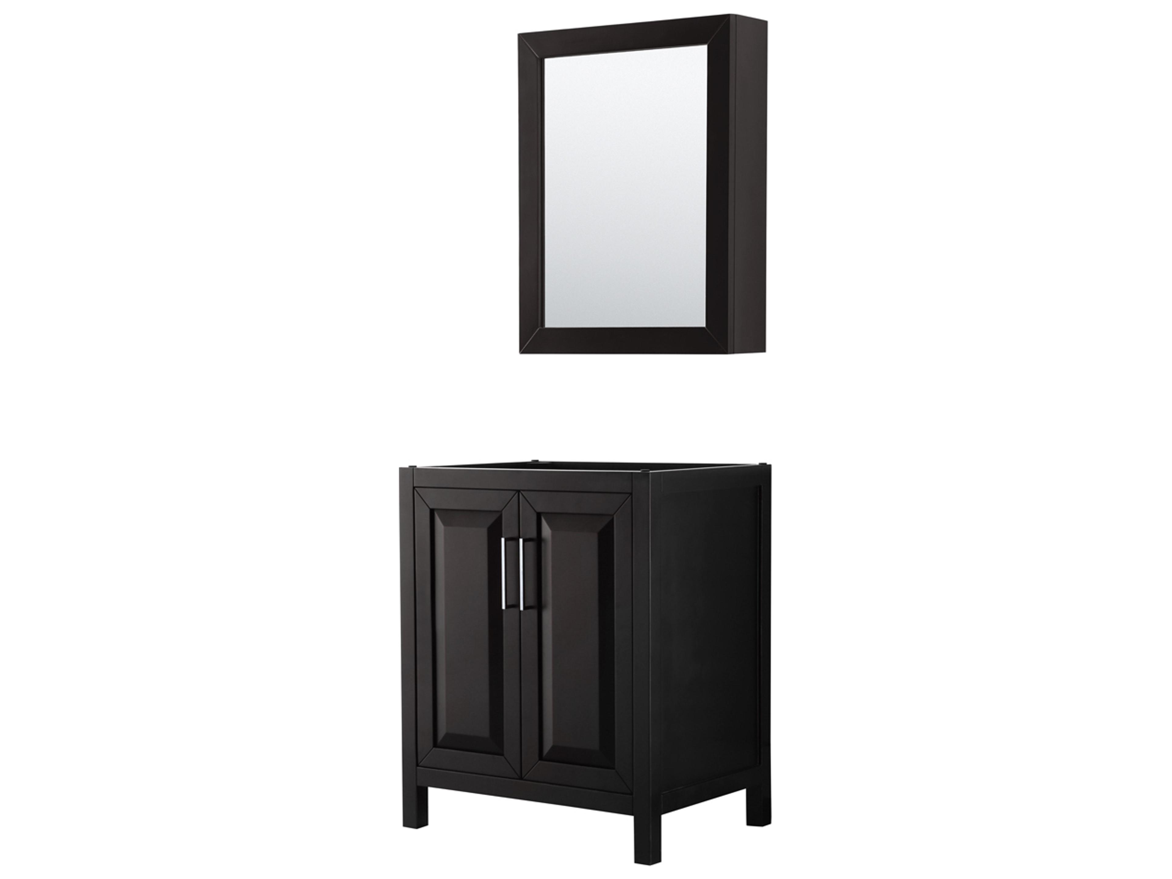 Daria 29" Dark Espresso Vanity with Medicine Cabinet