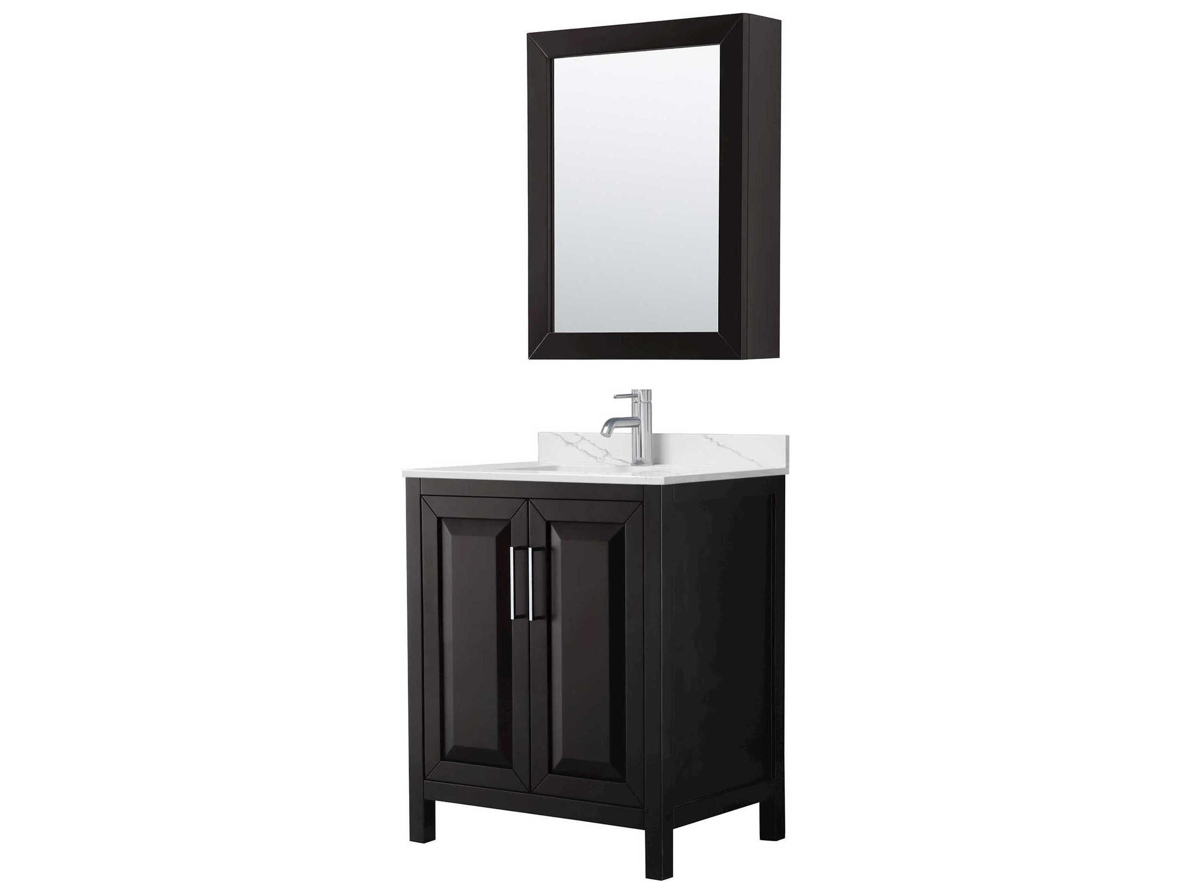 Daria 30" Dark Espresso Vanity with Medicine Cabinet