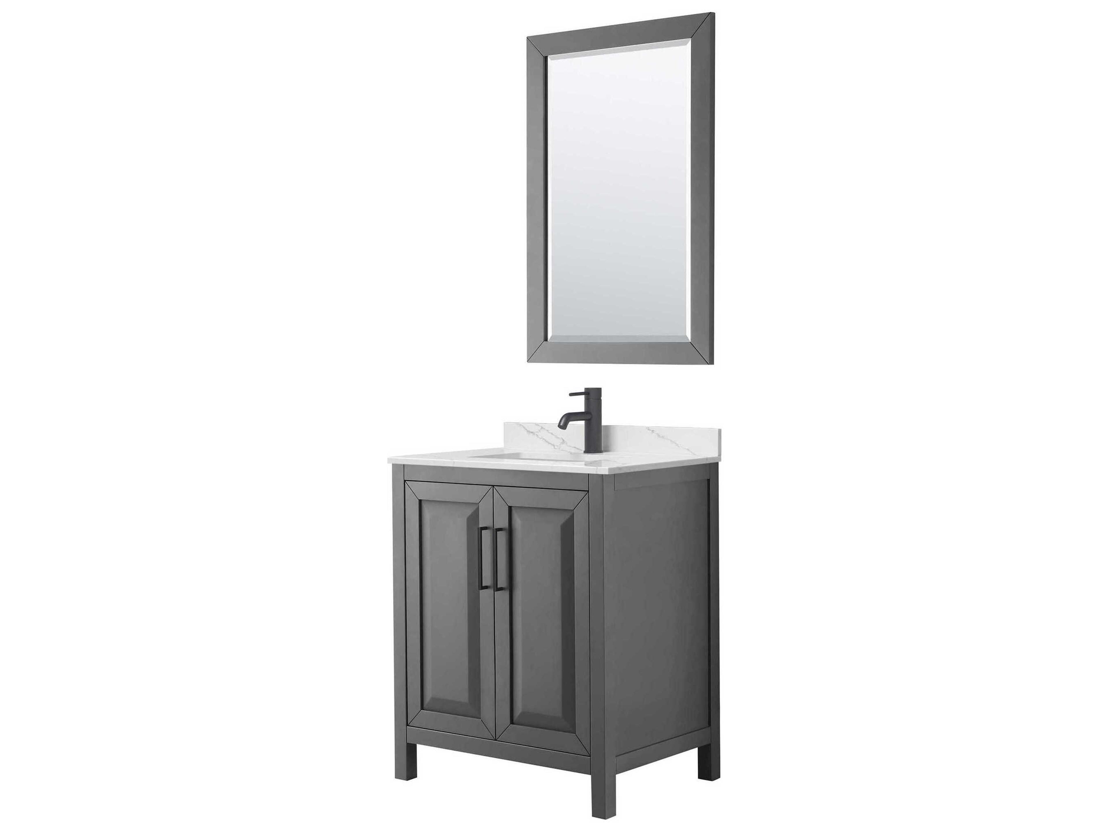 Daria 30" Dark Gray Vanity with 24" Mirror