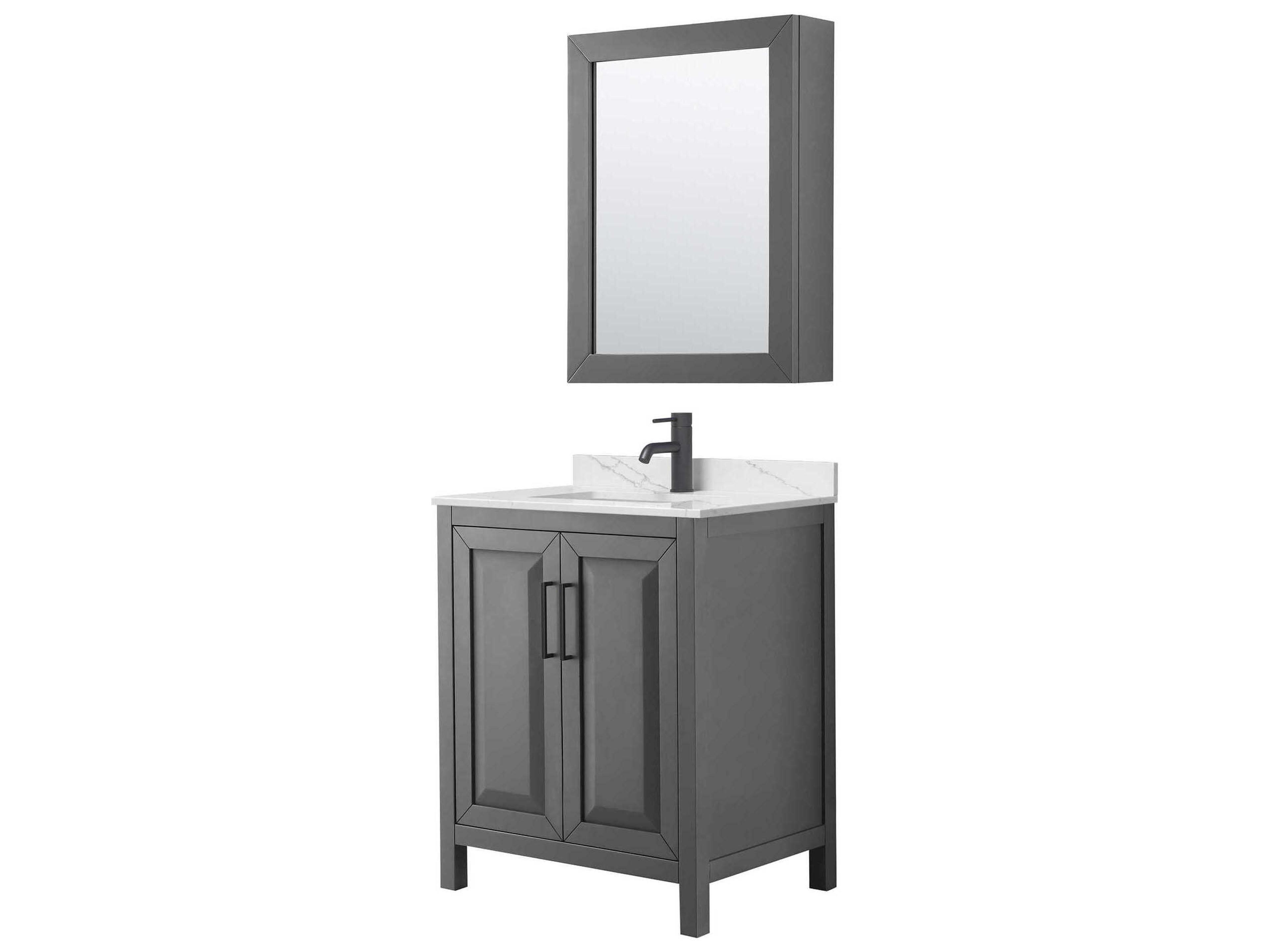 Daria 30" Dark Gray Vanity with Medicine Cabinet