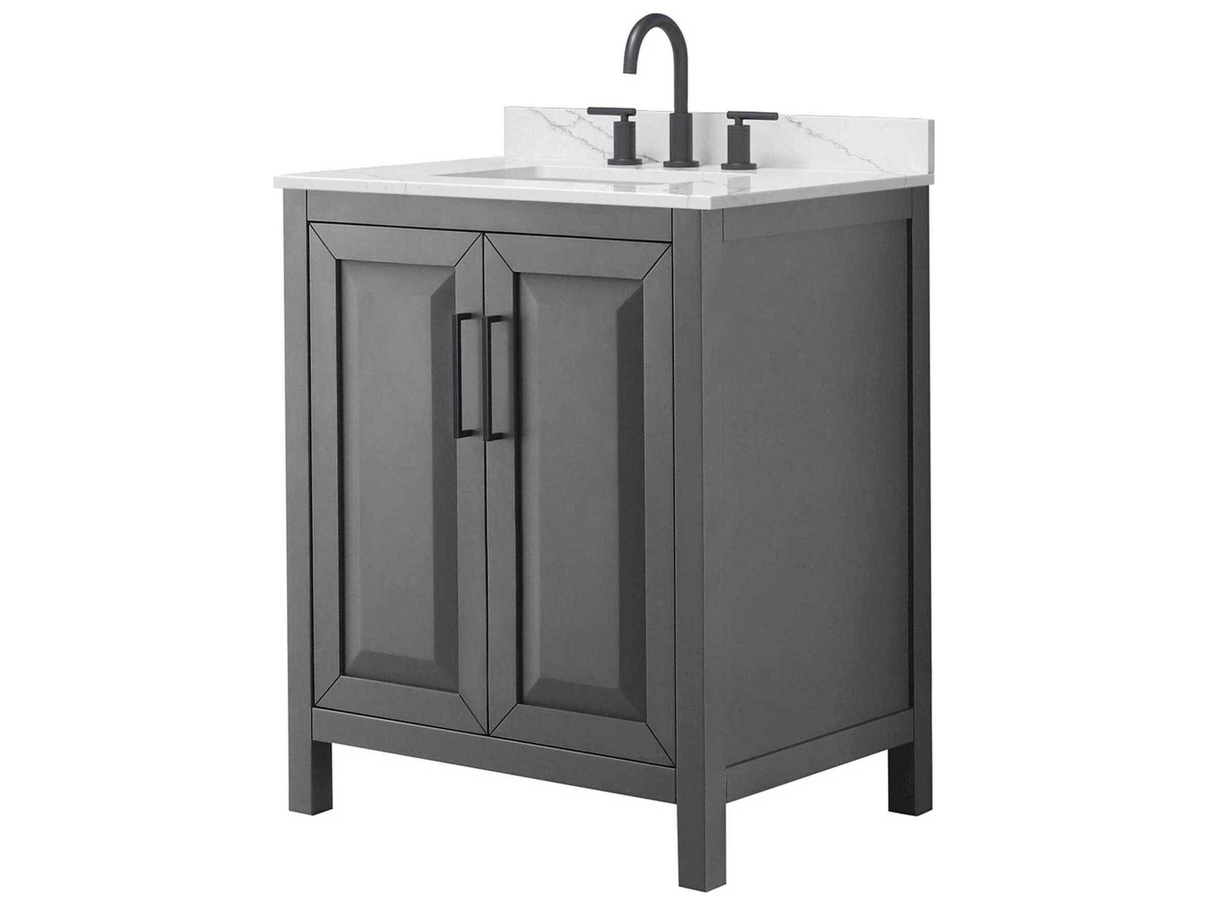 Wyndham Collection Daria 30" Dark Gray Vanity