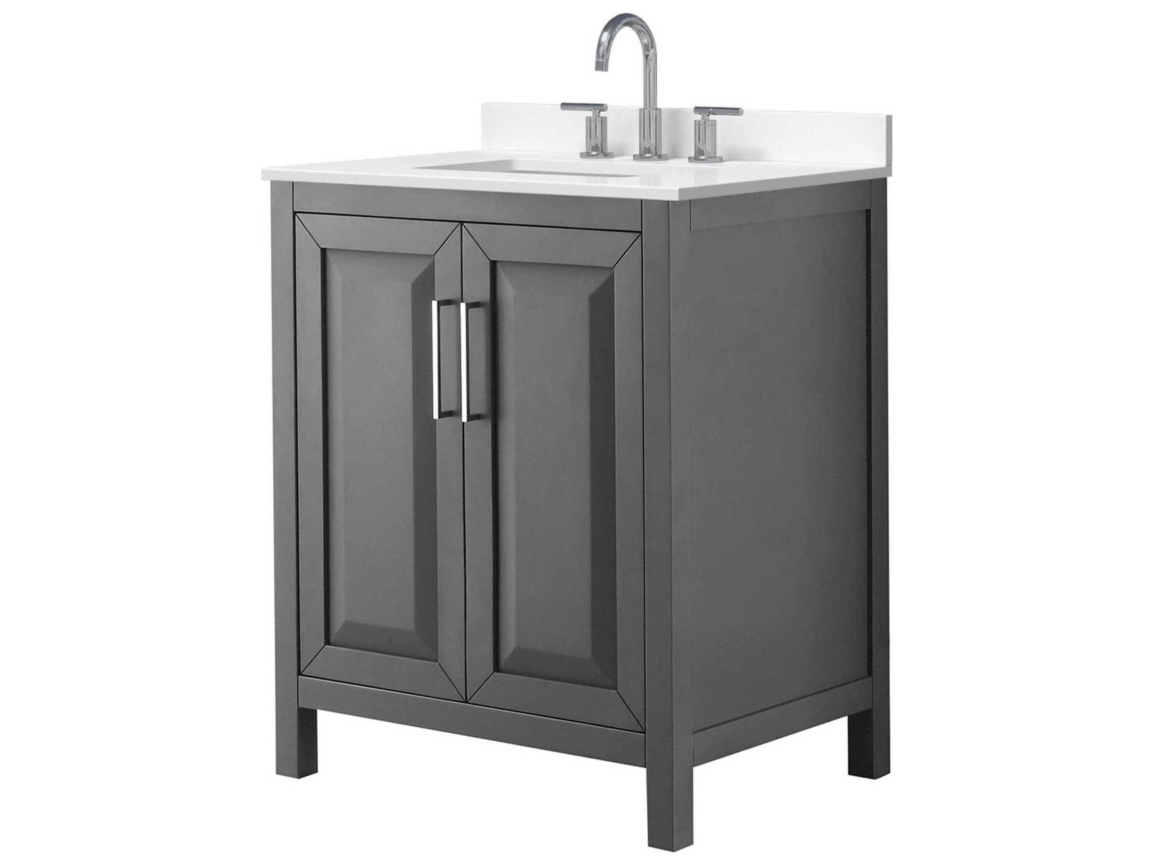 Wyndham Collection Daria 30" Dark Gray Vanity