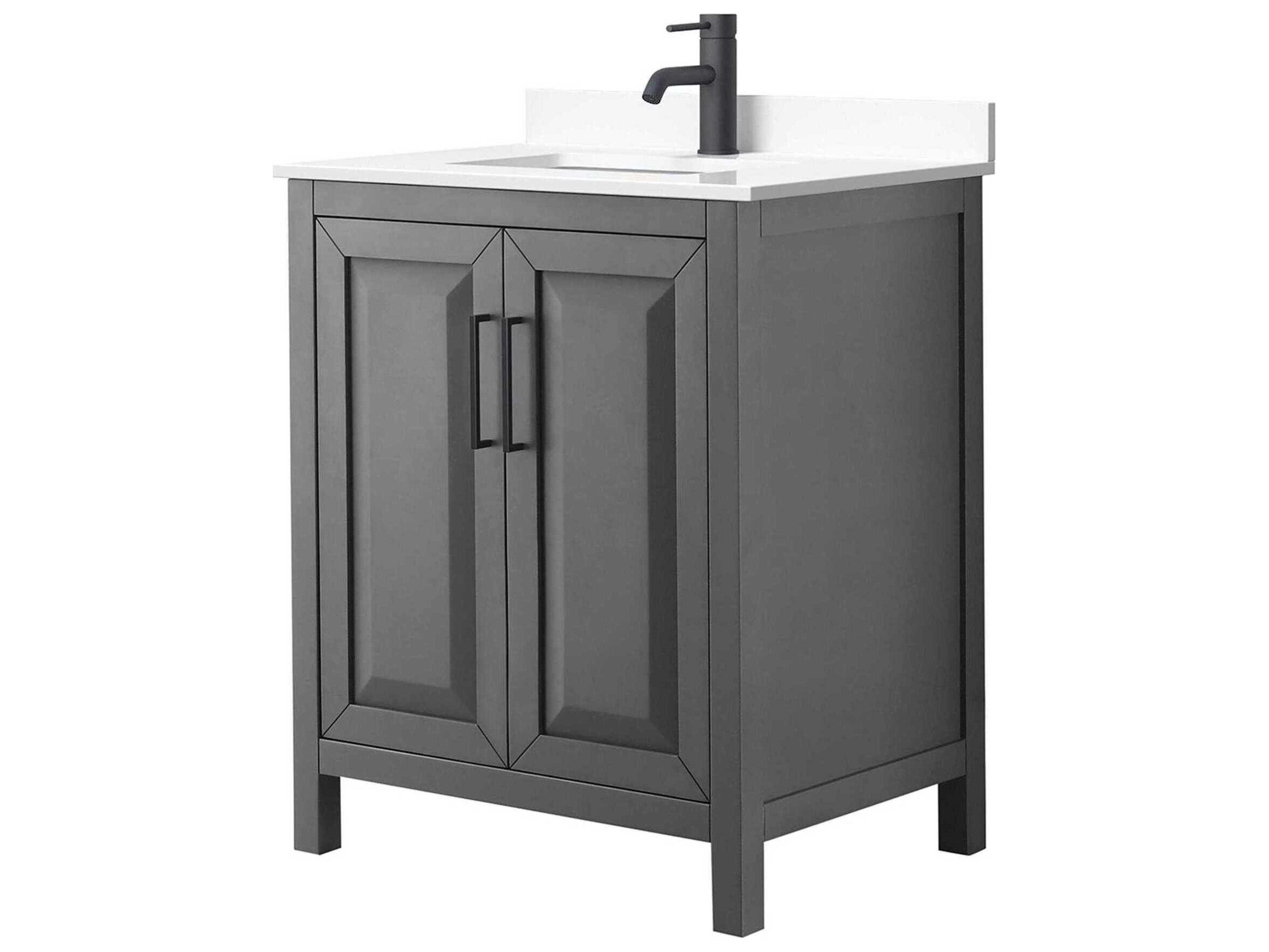 Wyndham Collection Daria 30" Dark Gray Vanity