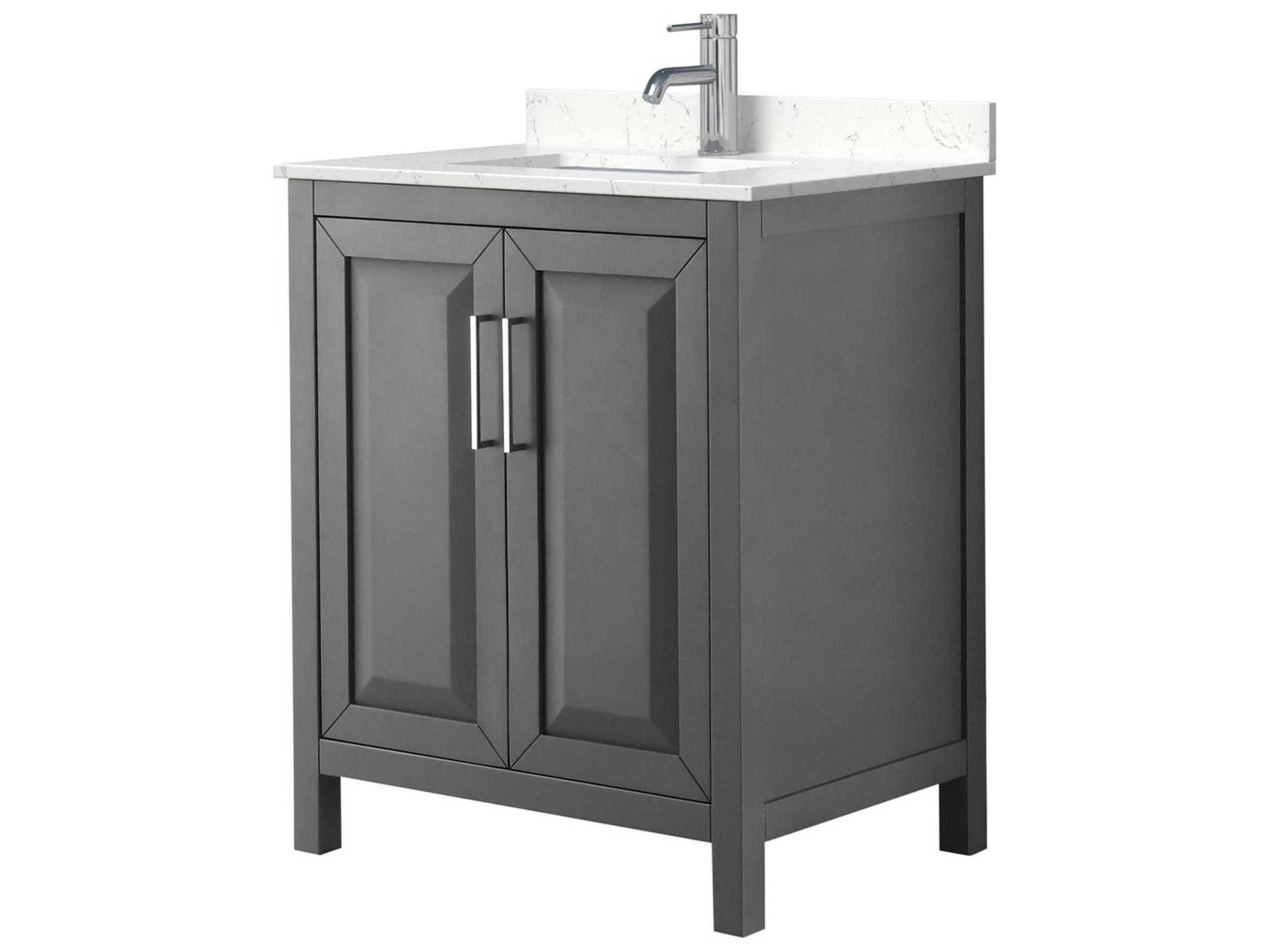 Wyndham Collection Daria 30" Dark Gray Vanity