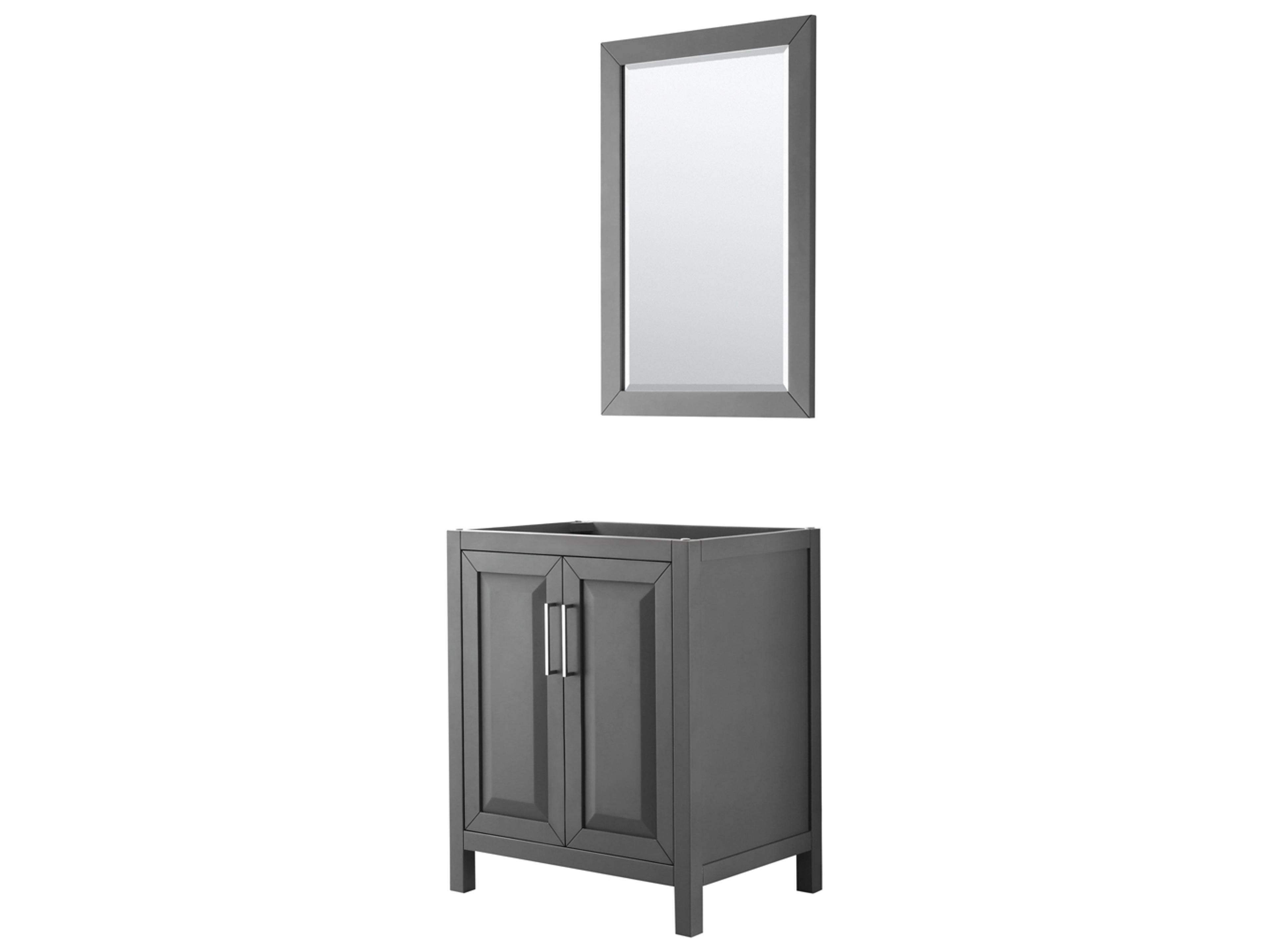 Wyndham Collection Daria 29" Dark Gray Vanity with 24" Mirror