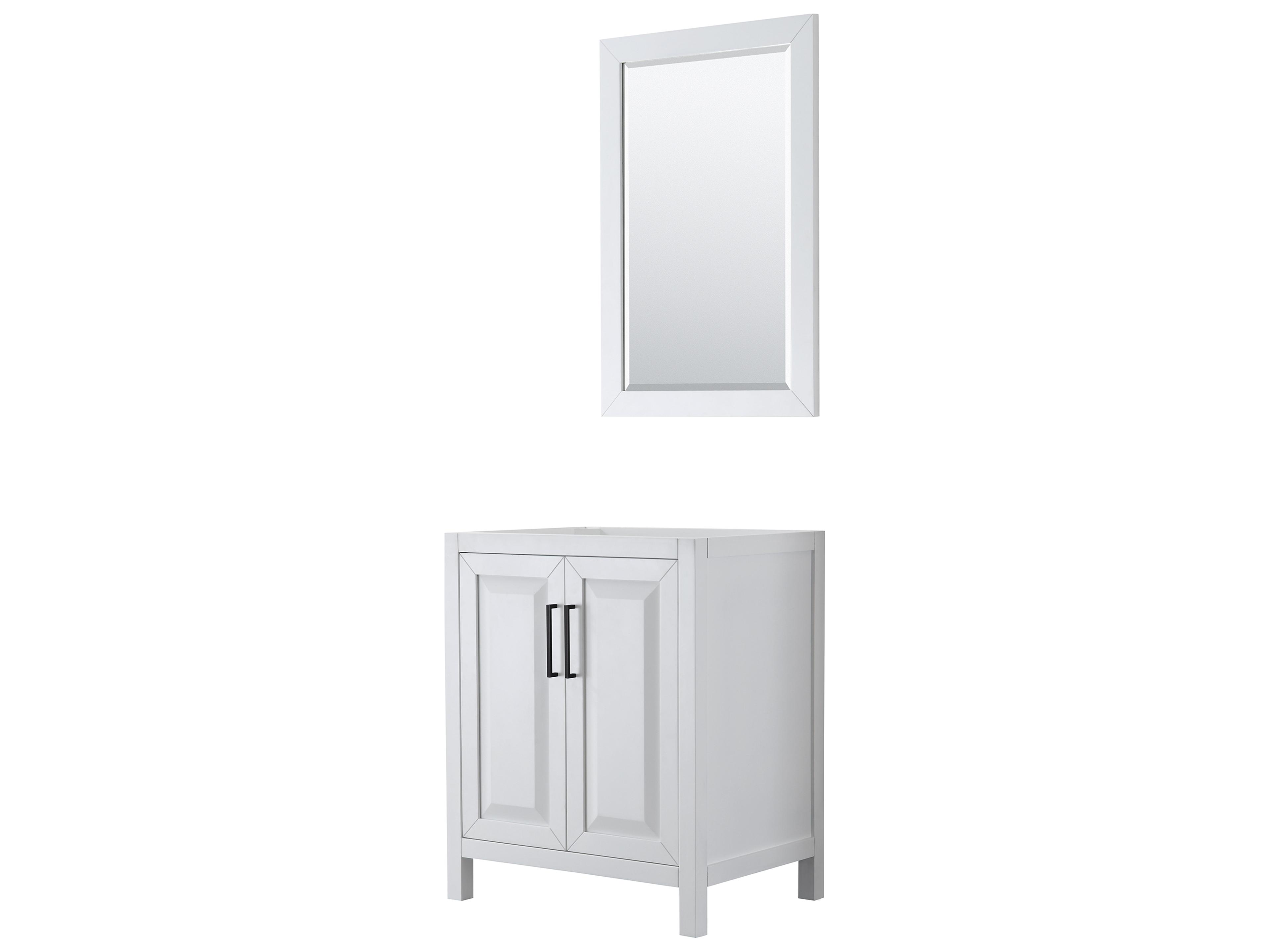 Wyndham Collection Daria 29" White Vanity with 24" Mirror
