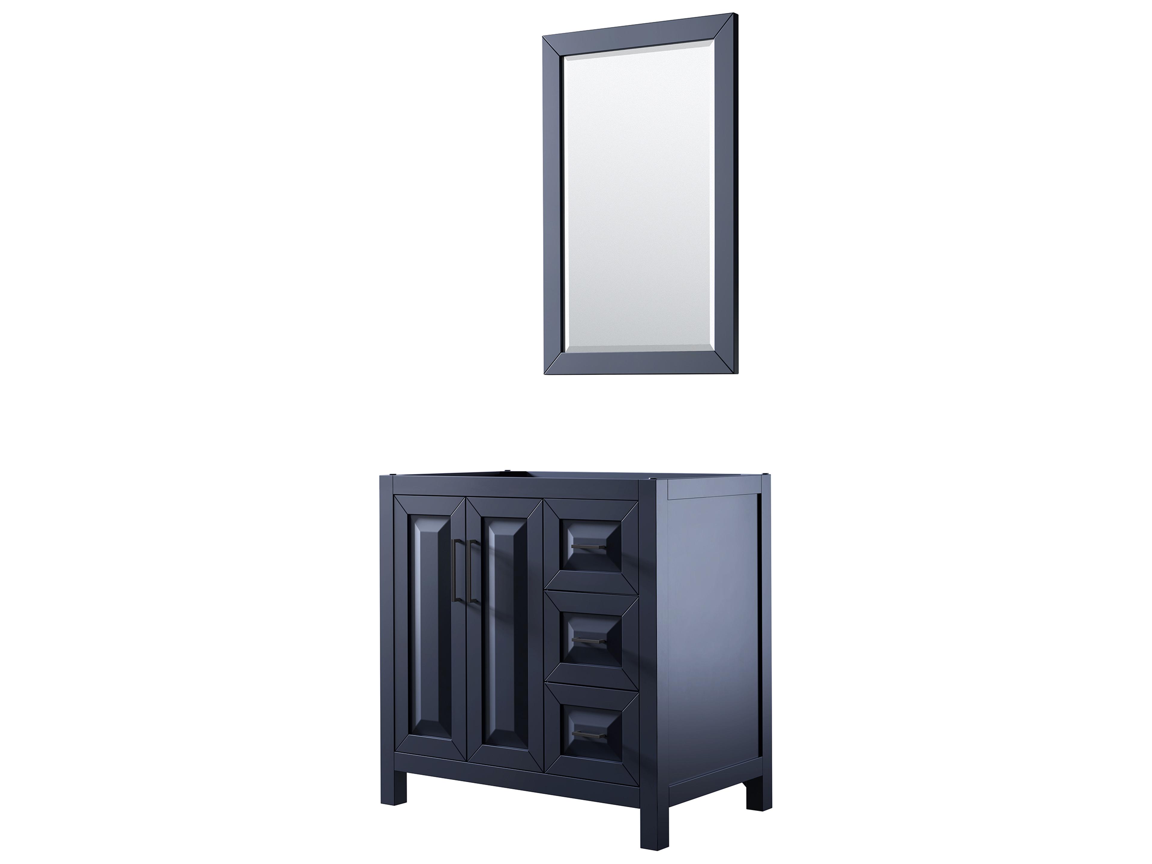 Daria 35" Dark Blue Vanity with 24" Mirror