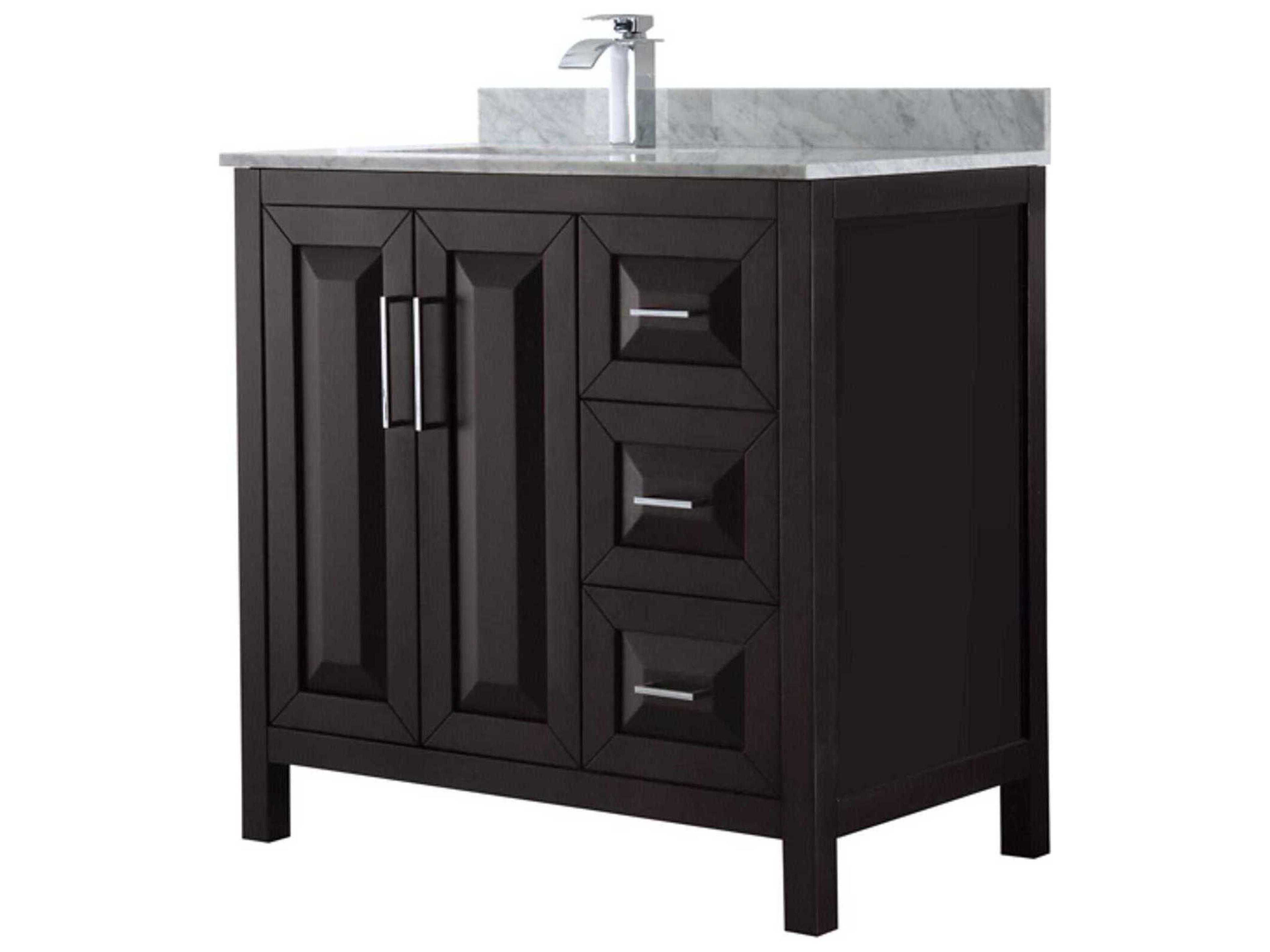 Wyndham Collection Daria 36" Dark Espresso Vanity