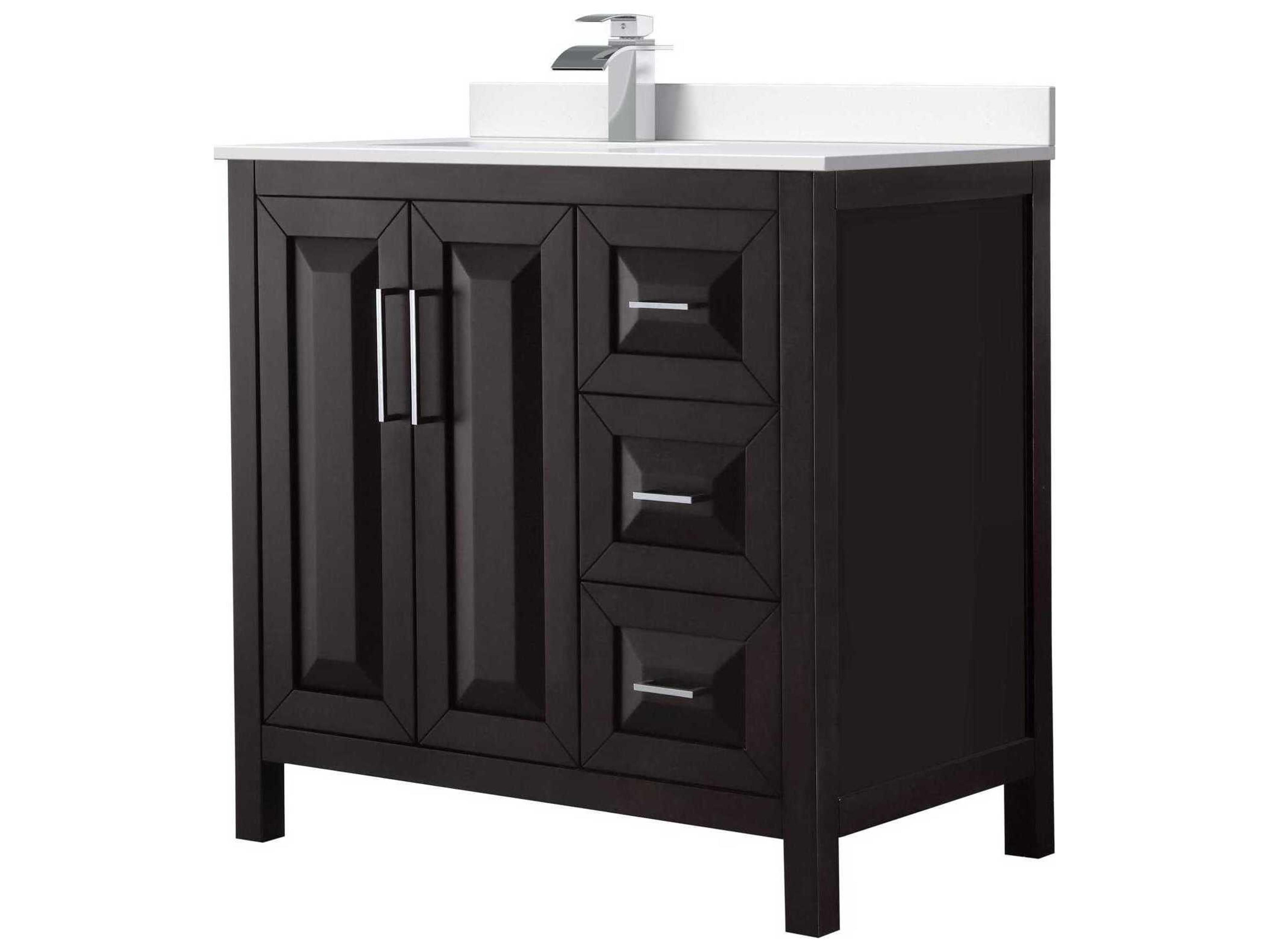 Wyndham Collection Daria 36" Dark Espresso Vanity