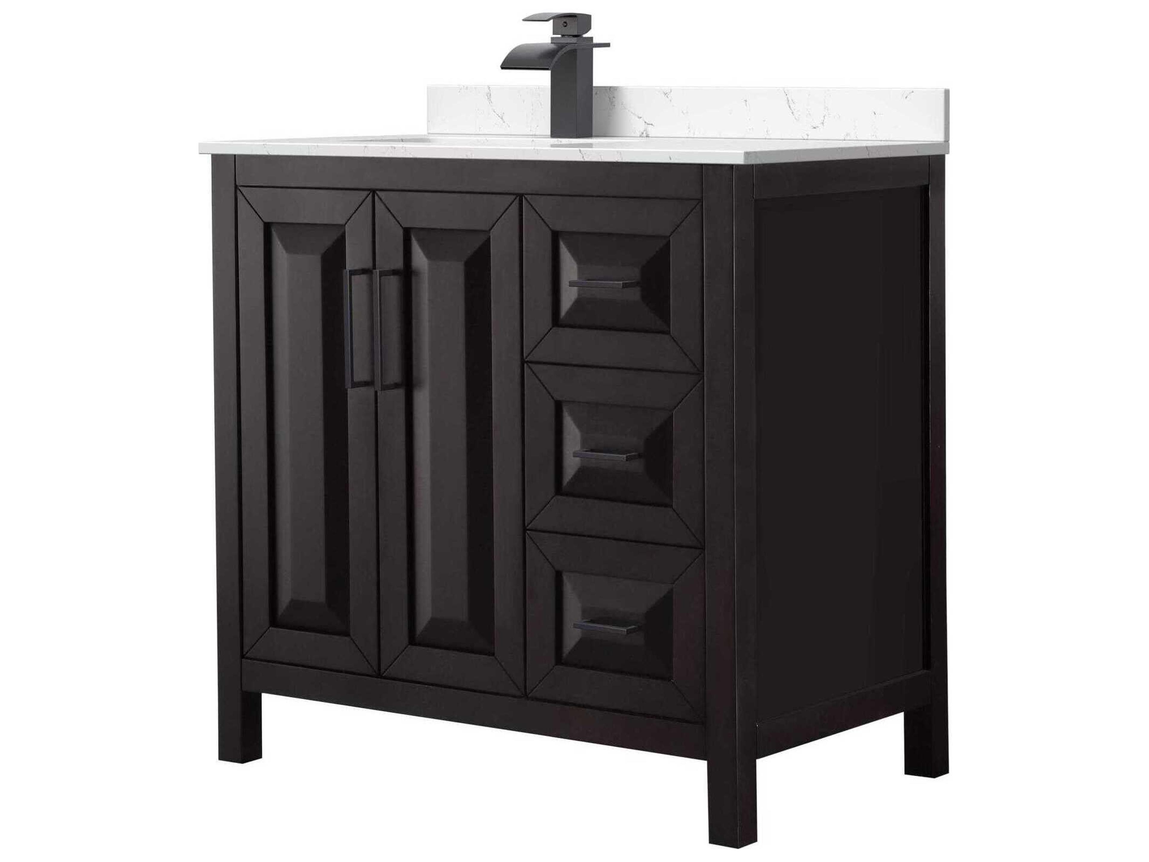 Wyndham Collection Daria 36" Dark Espresso Vanity