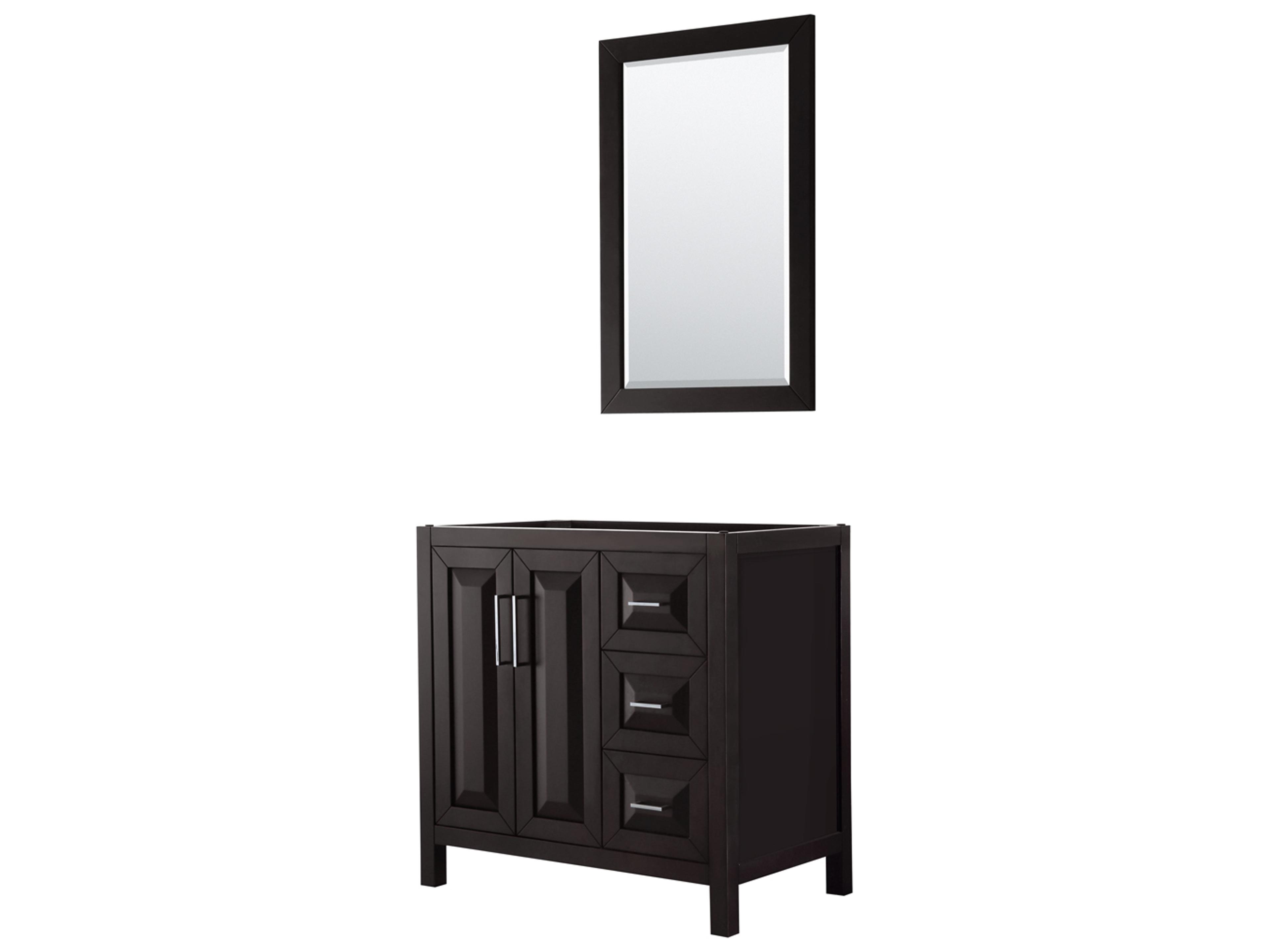 Daria 35" Dark Espresso Vanity with 24" Mirror