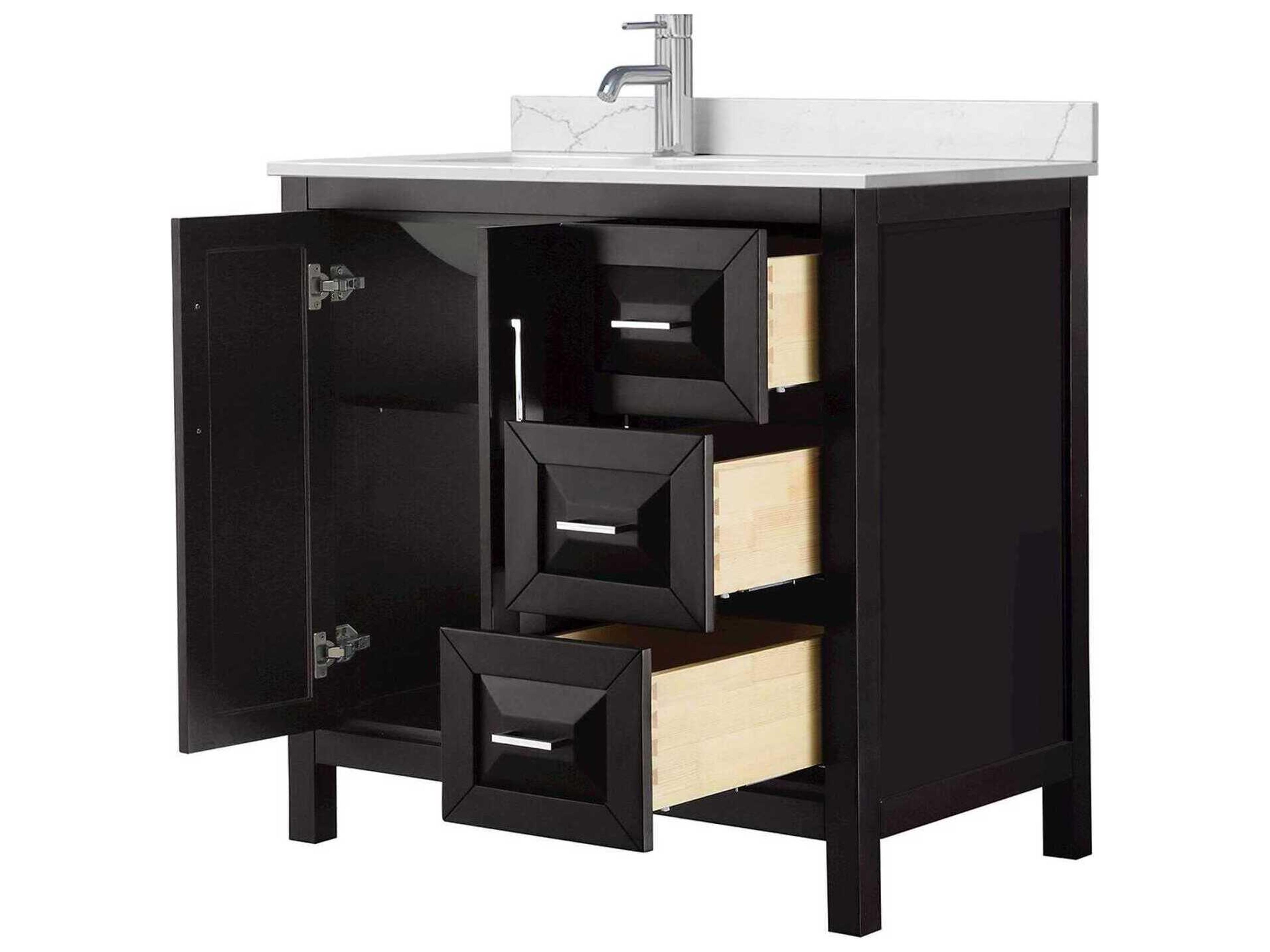 Wyndham Collection Daria 36" Dark Espresso Vanity